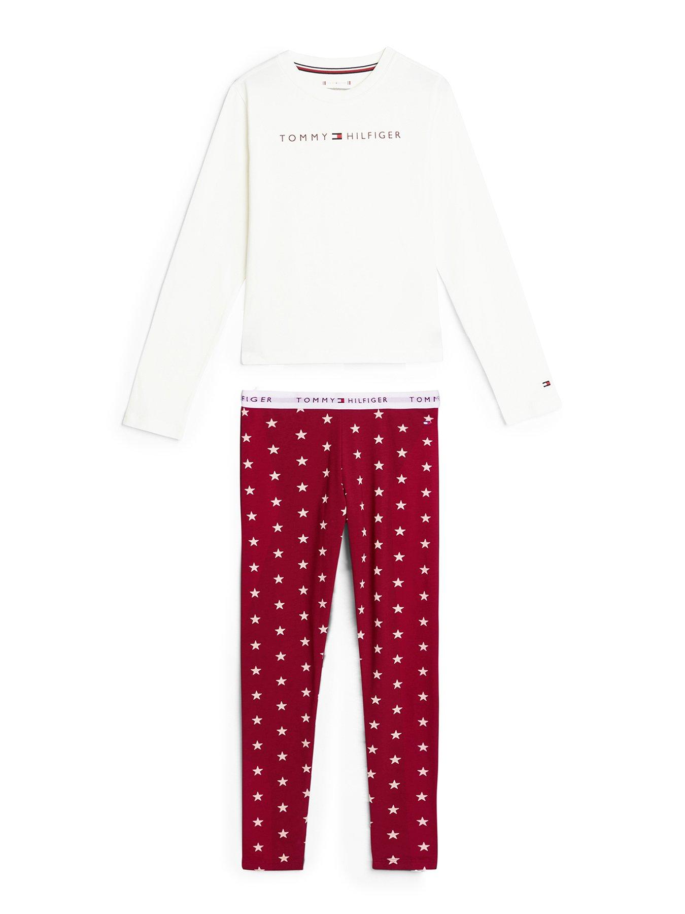 tommy-hilfiger-girls-long-sleeve-print-pyjama-legging-set-multi