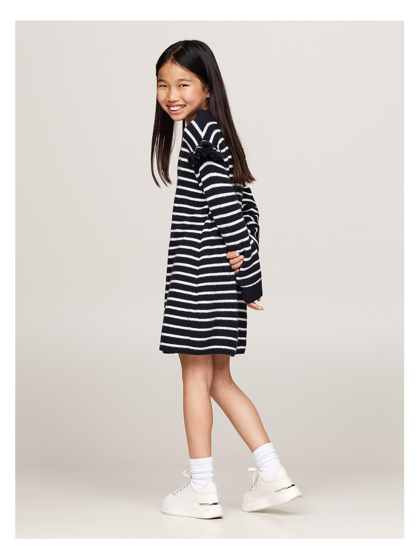 tommy-hilfiger-girls-ruffle-skater-long-sleeve-dress-navyback