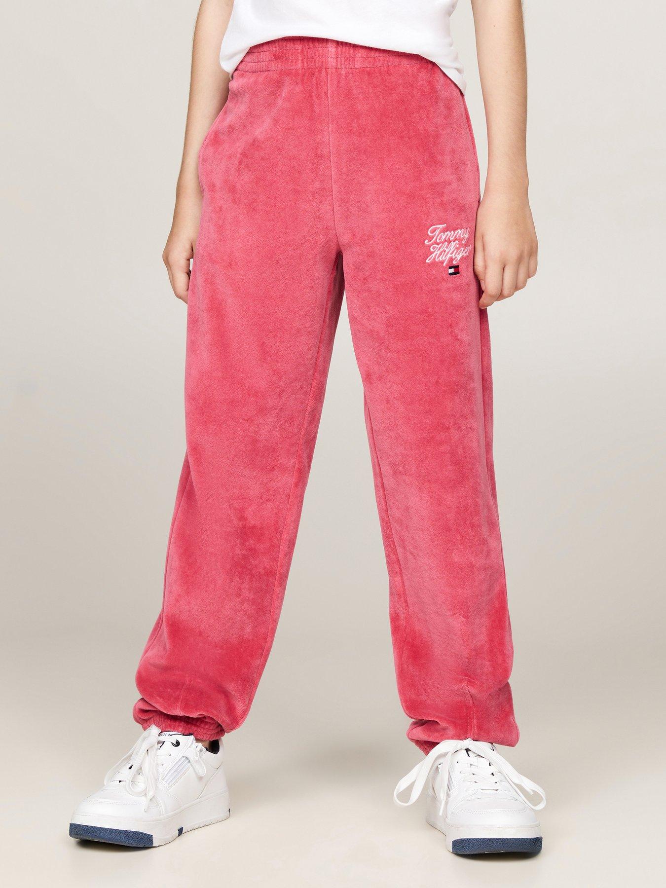 tommy-hilfiger-girls-th-script-velour-pant-pinkstillFront