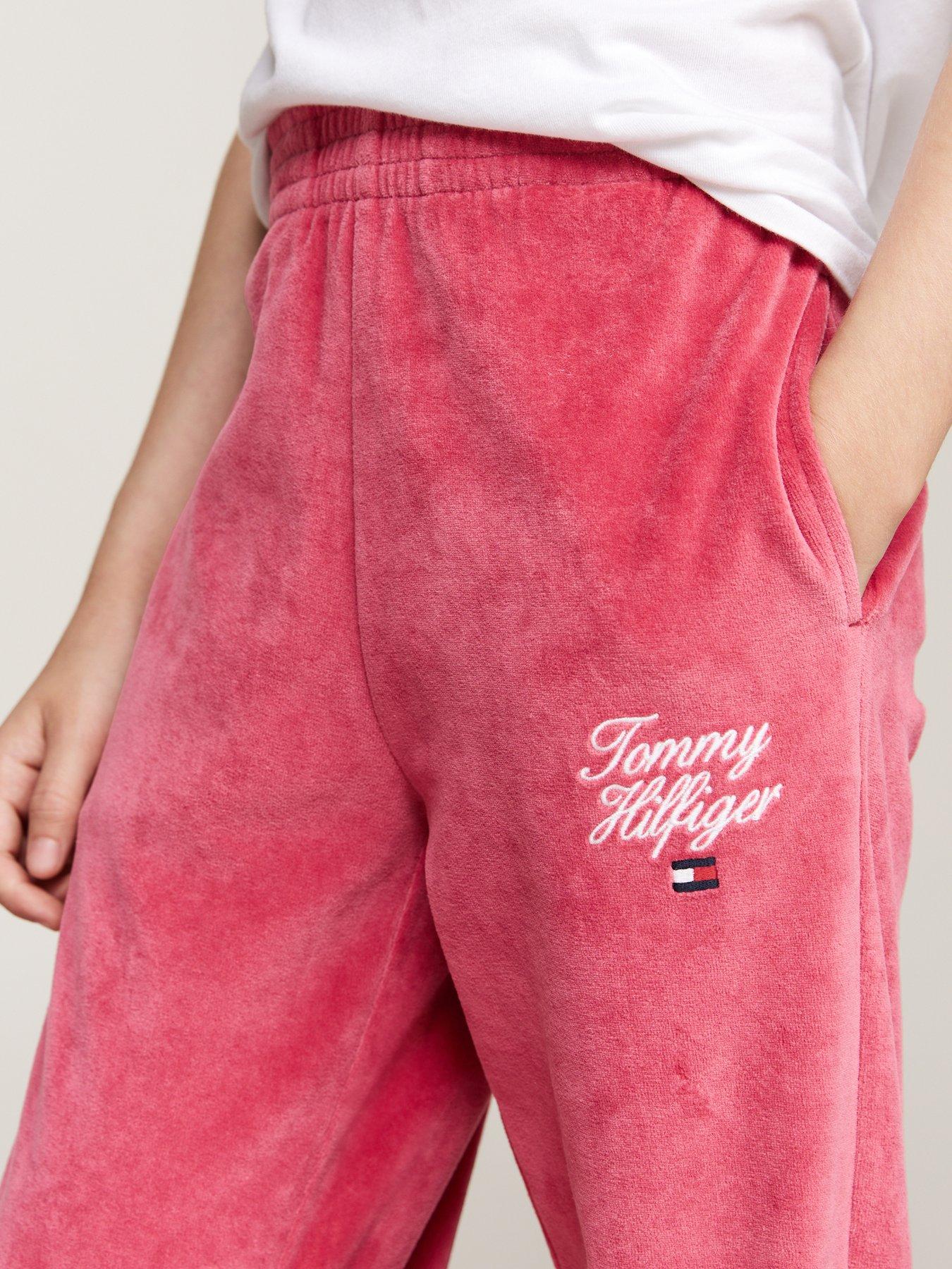 tommy-hilfiger-girls-th-script-velour-pant-pinkoutfit