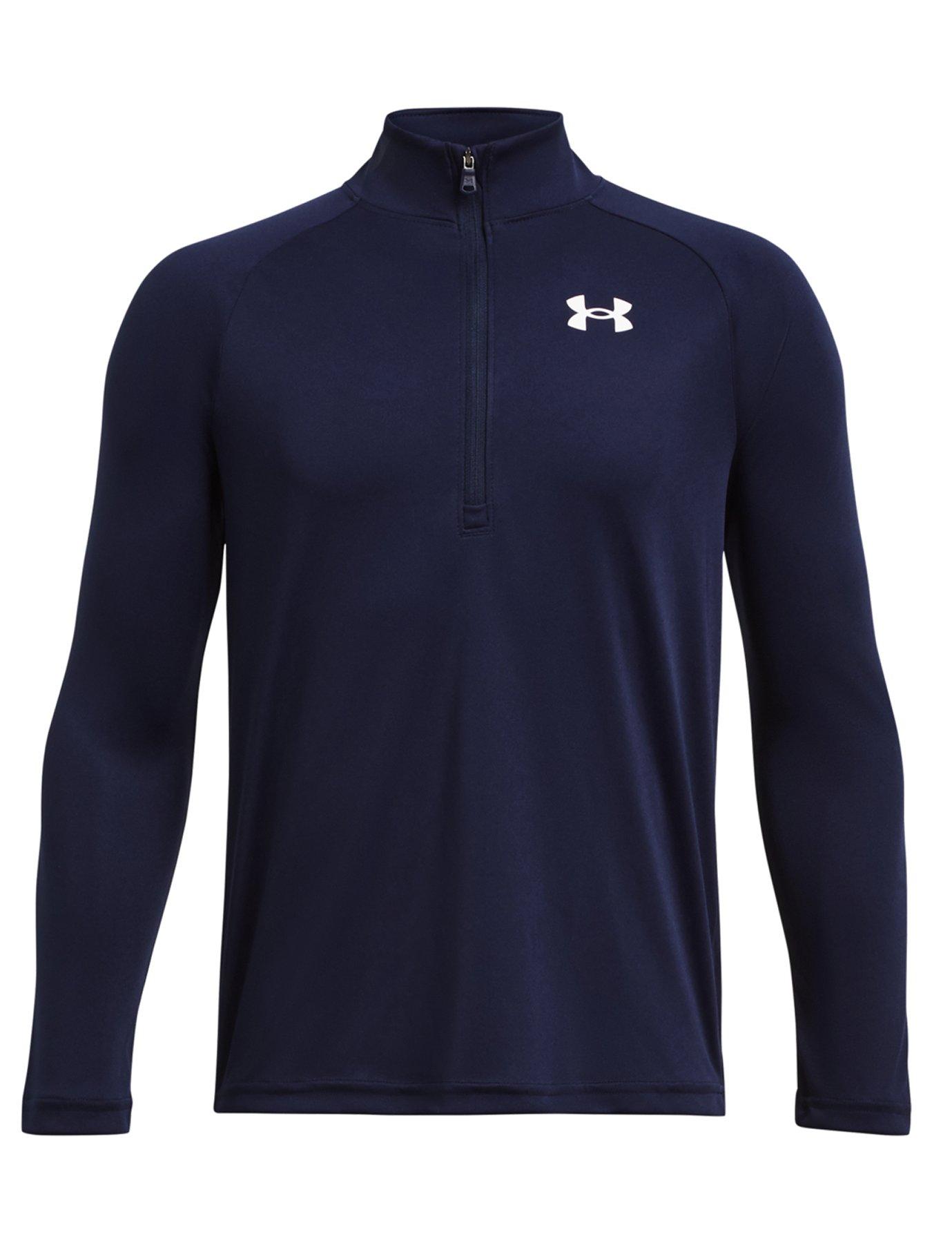 undefined Boys Training Tech 20 1/2 Zip - Navy