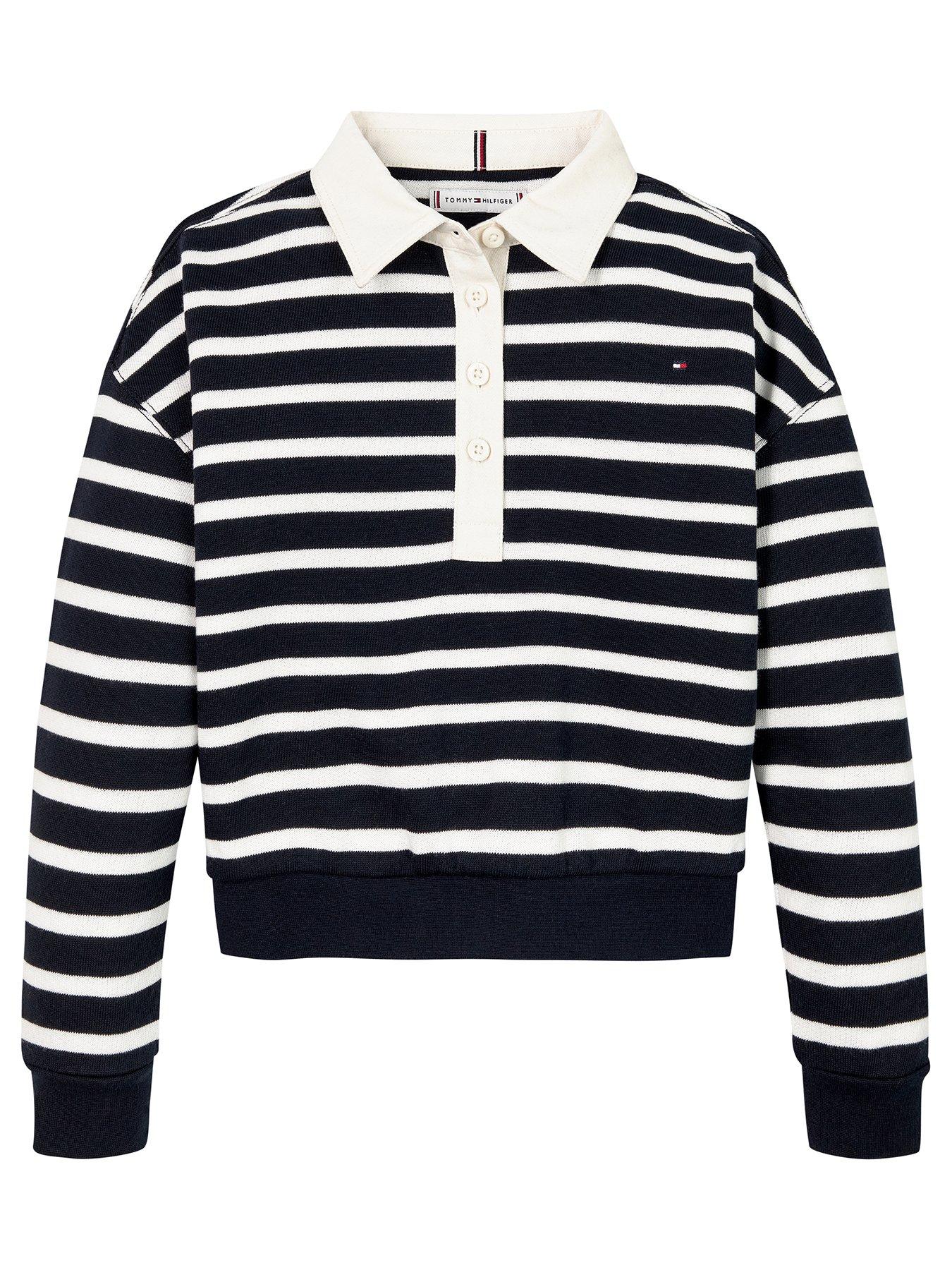 tommy-hilfiger-girls-stripe-polo-sweatshirt-navy