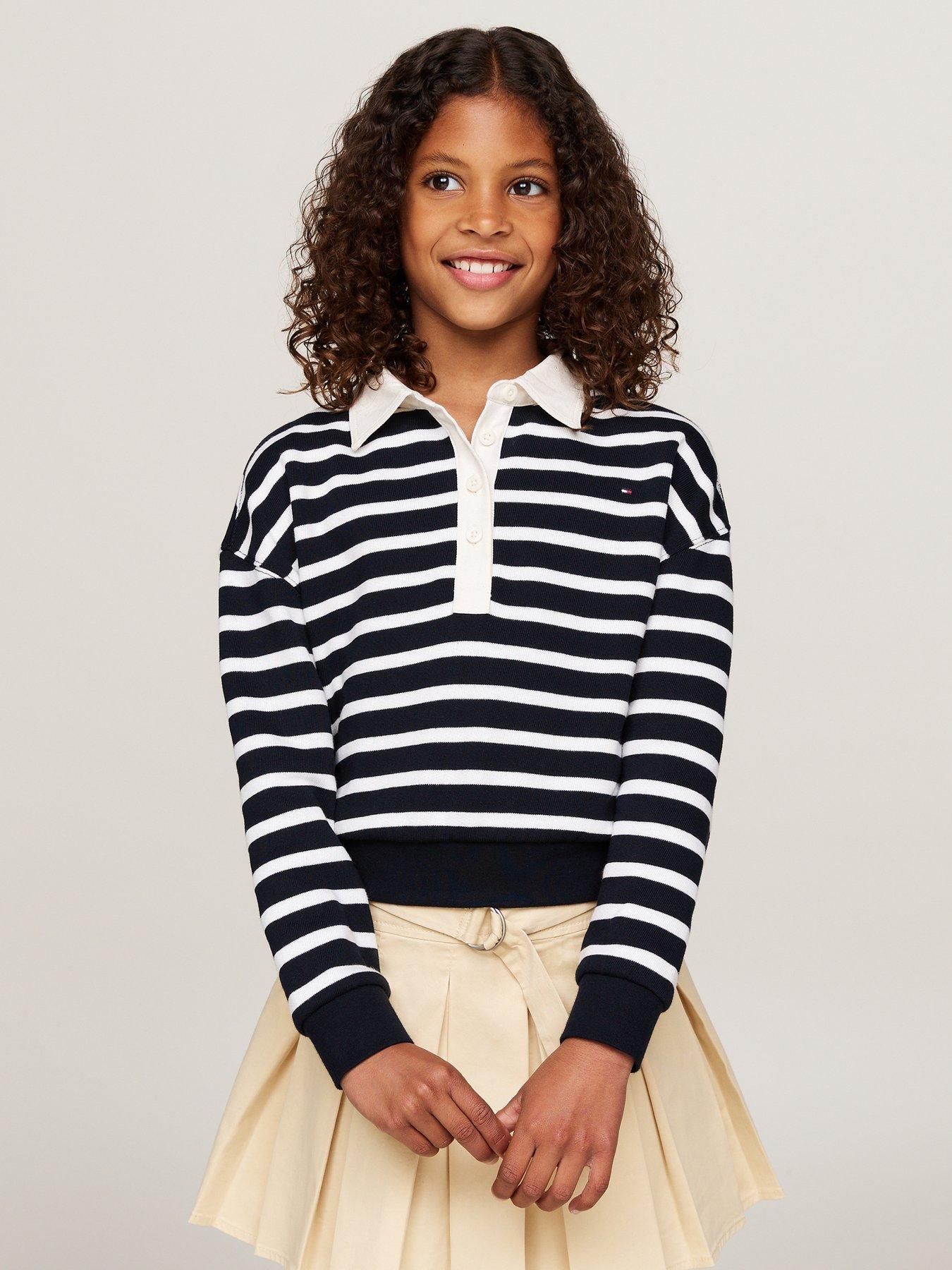 tommy-hilfiger-girls-stripe-polo-sweatshirt-navystillFront