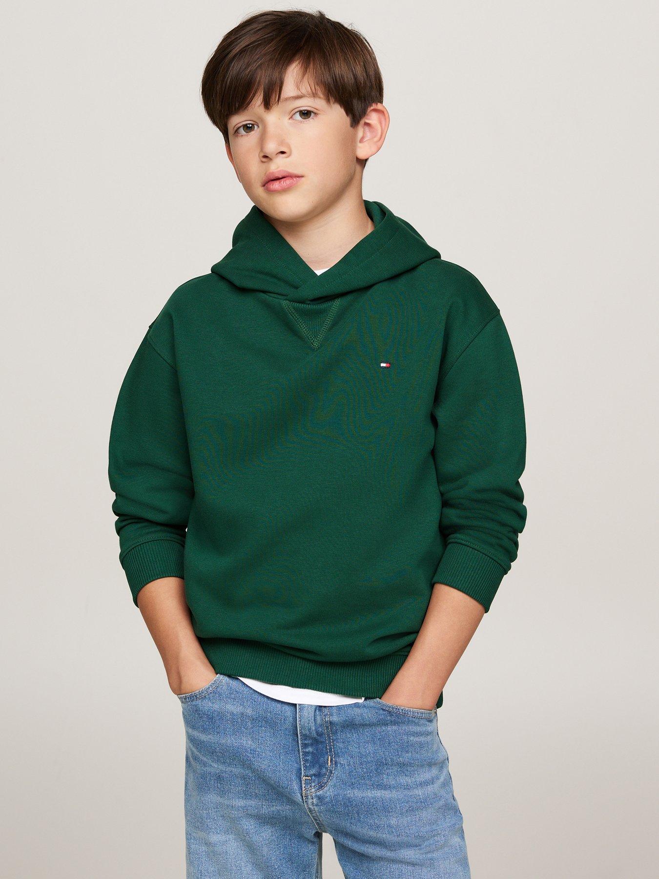 tommy-hilfiger-boys-timeless-hoodie-greenstillFront