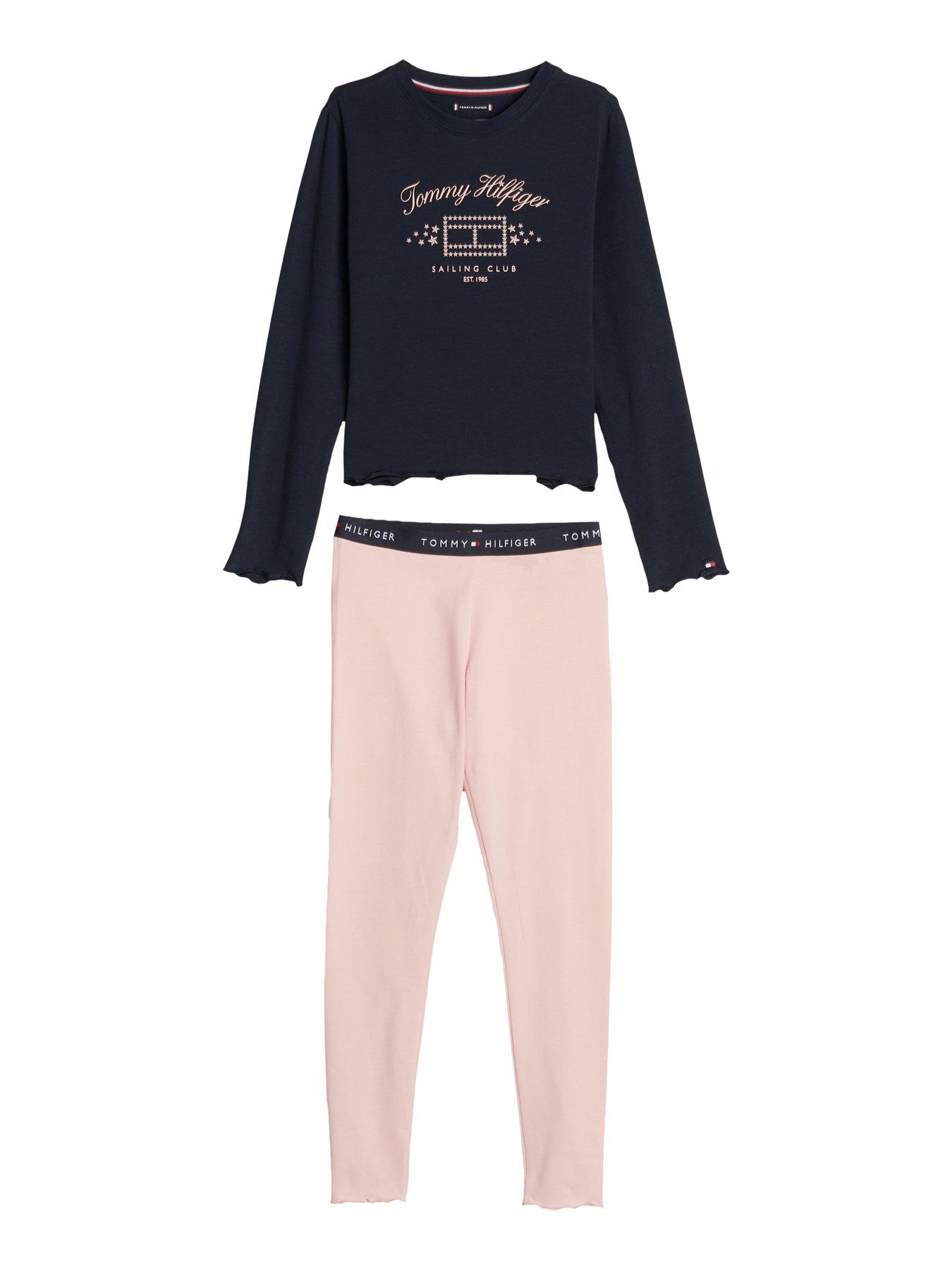 tommy-hilfiger-girls-long-sleeve-pyjama-legging-set-multiback