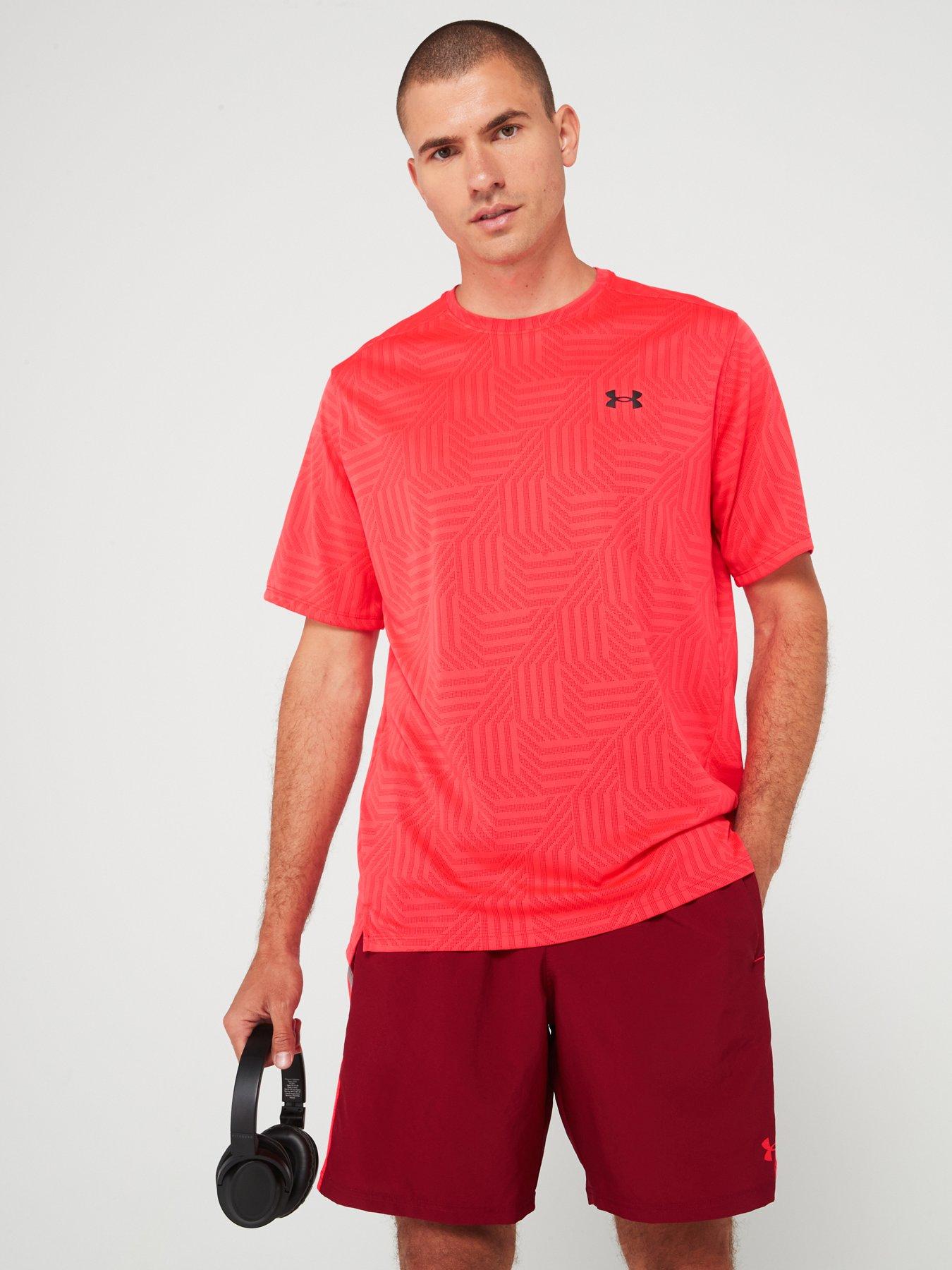 under-armour-mens-training-tech-vent-geotessa-t-shirt-red