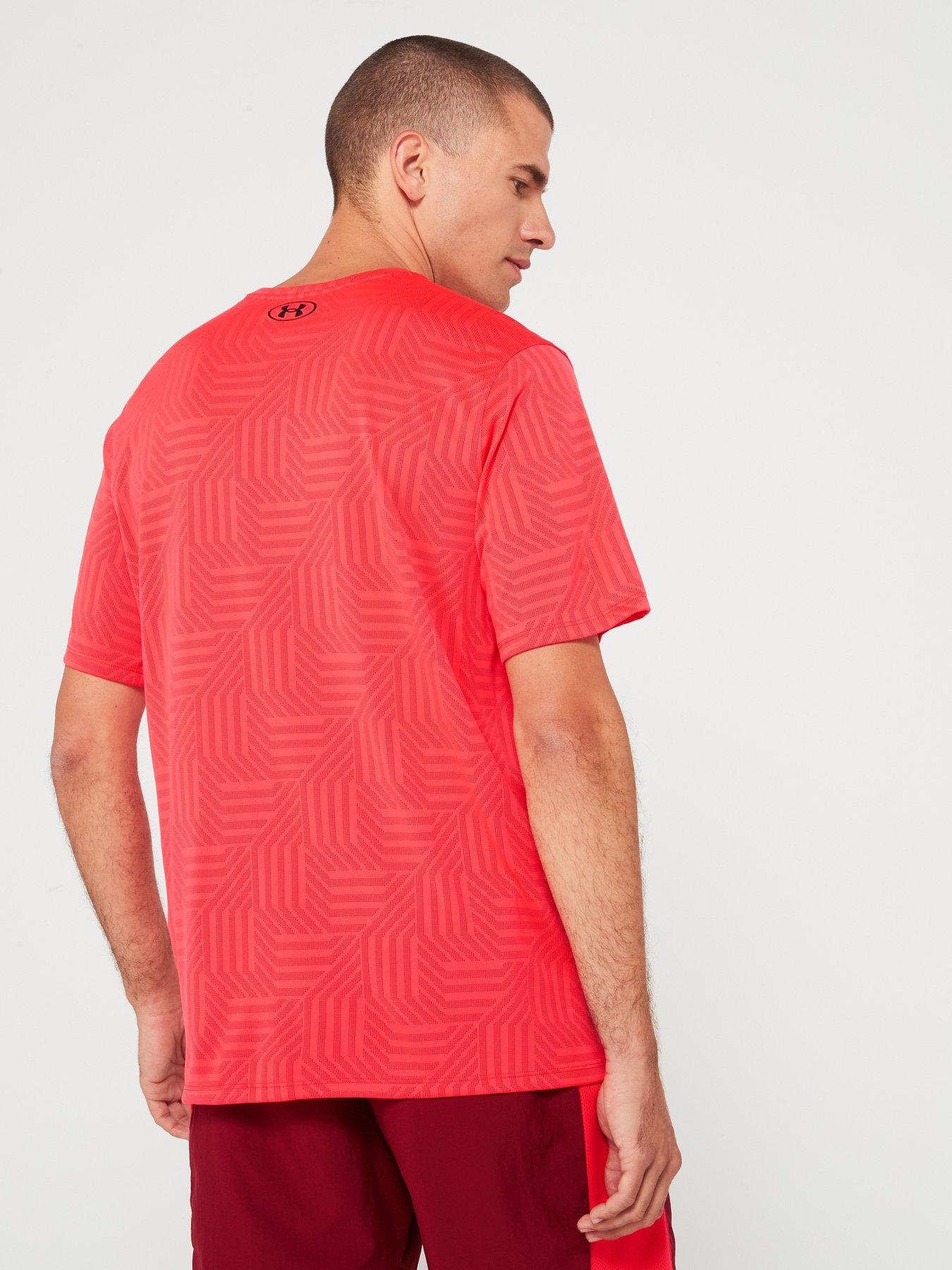 under-armour-mens-training-tech-vent-geotessa-t-shirt-redstillFront