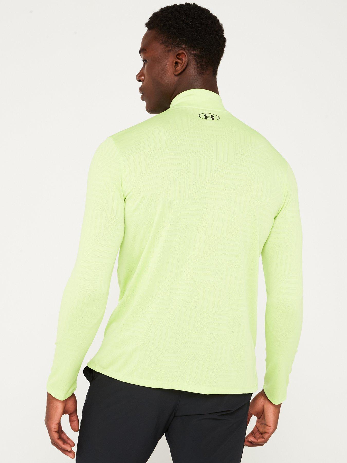 under-armour-mens-training-tech-vent-geotessa-12-zip-greenstillFront