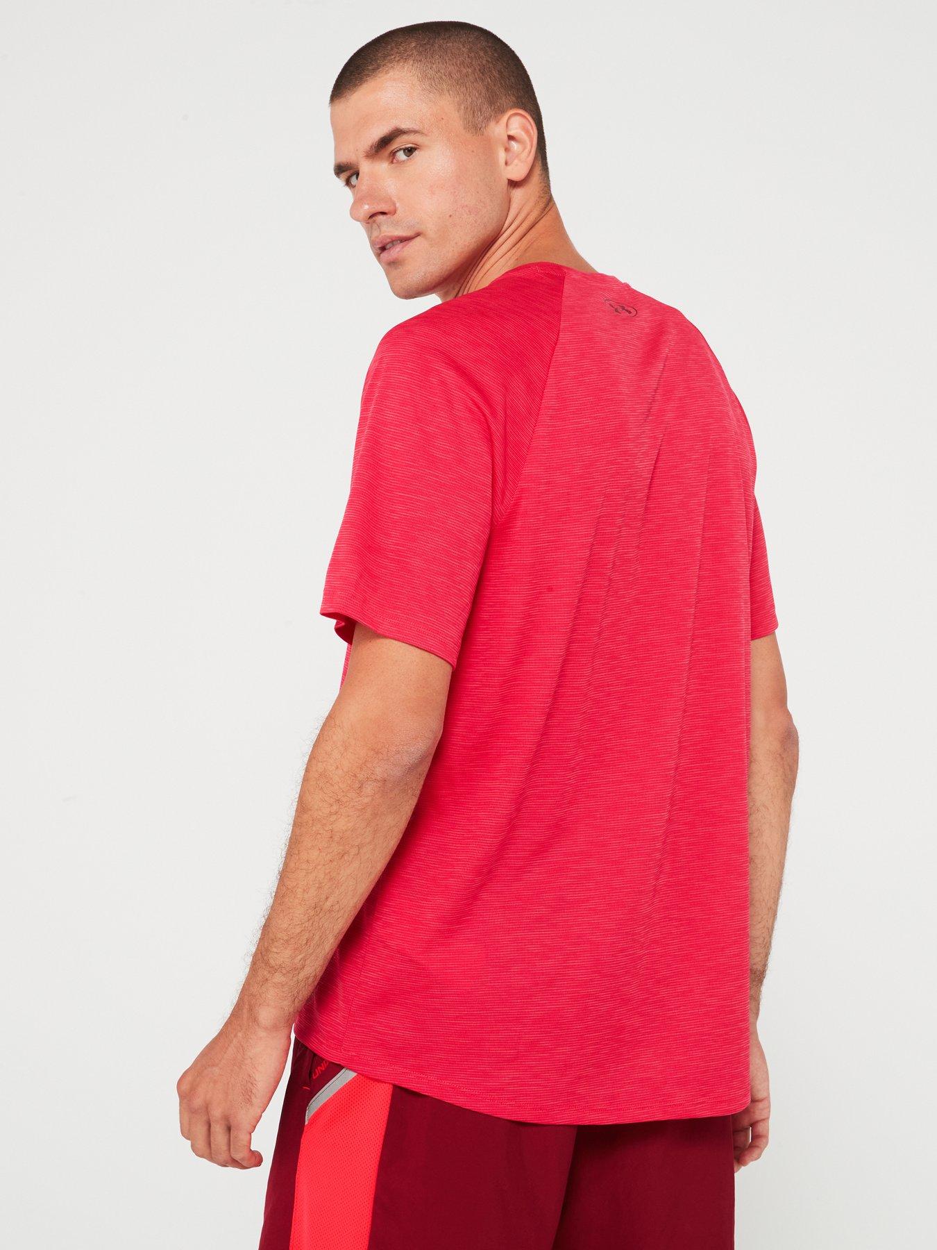 under-armour-mens-training-tech-textured-t-shirt-redstillFront