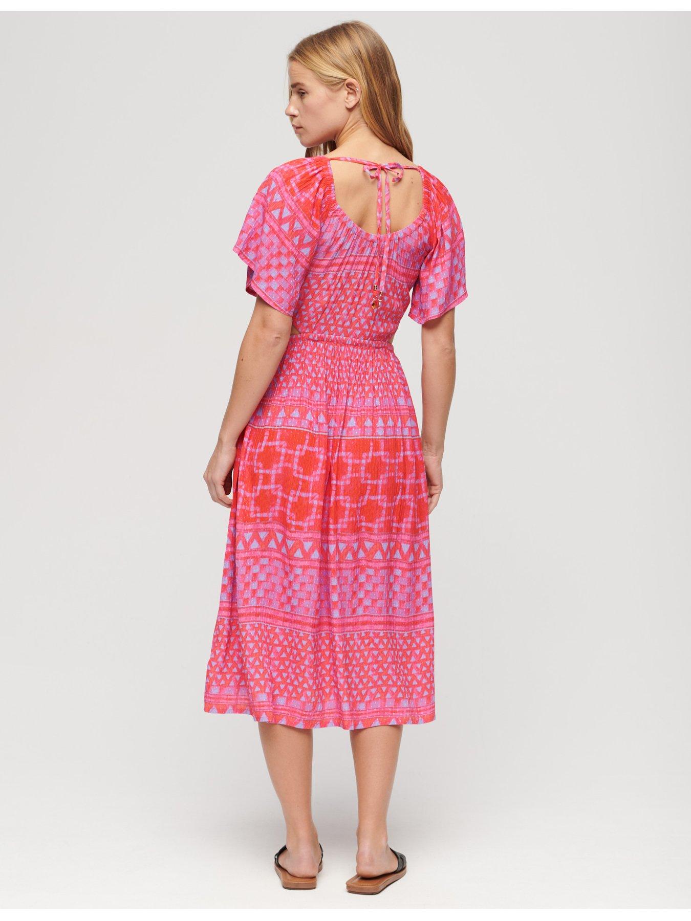 superdry-printed-cut-out-midi-dress-pinkstillFront