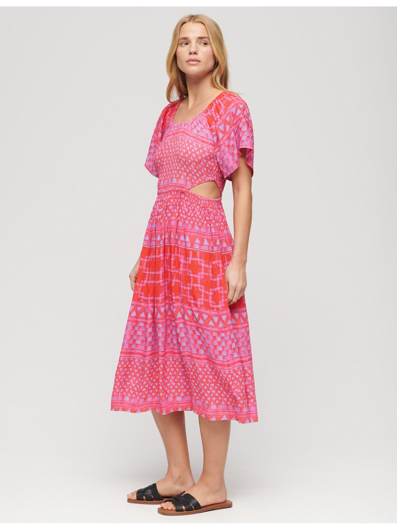 superdry-printed-cut-out-midi-dress-pinkback