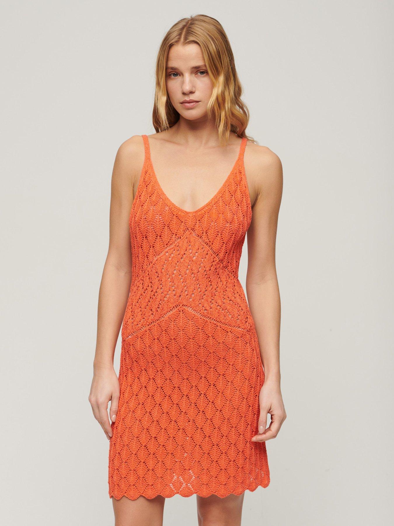 superdry-crochet-cami-mini-dress-orange