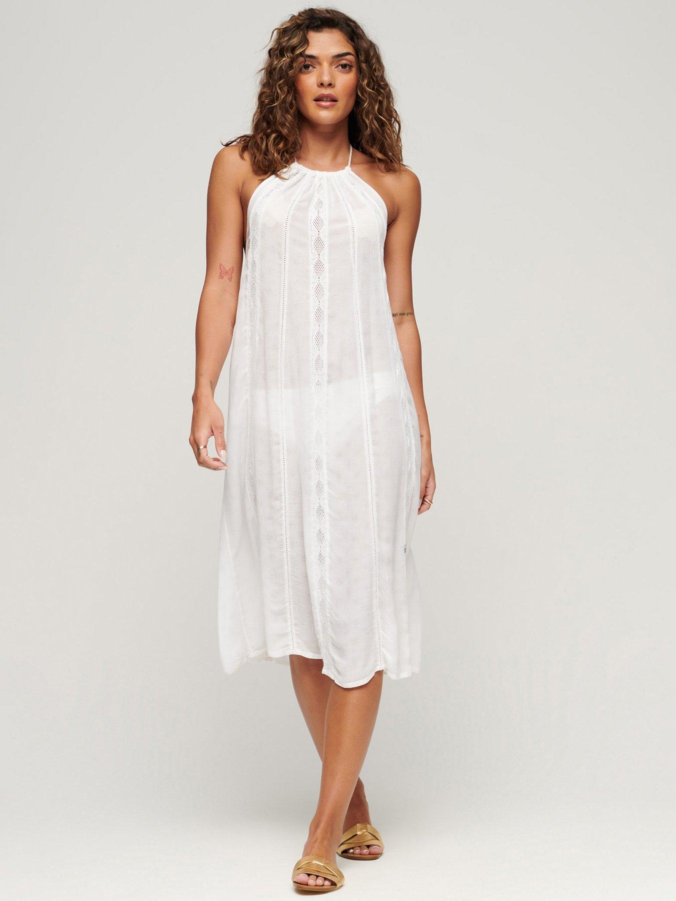 superdry-halter-neck-midi-dress--white