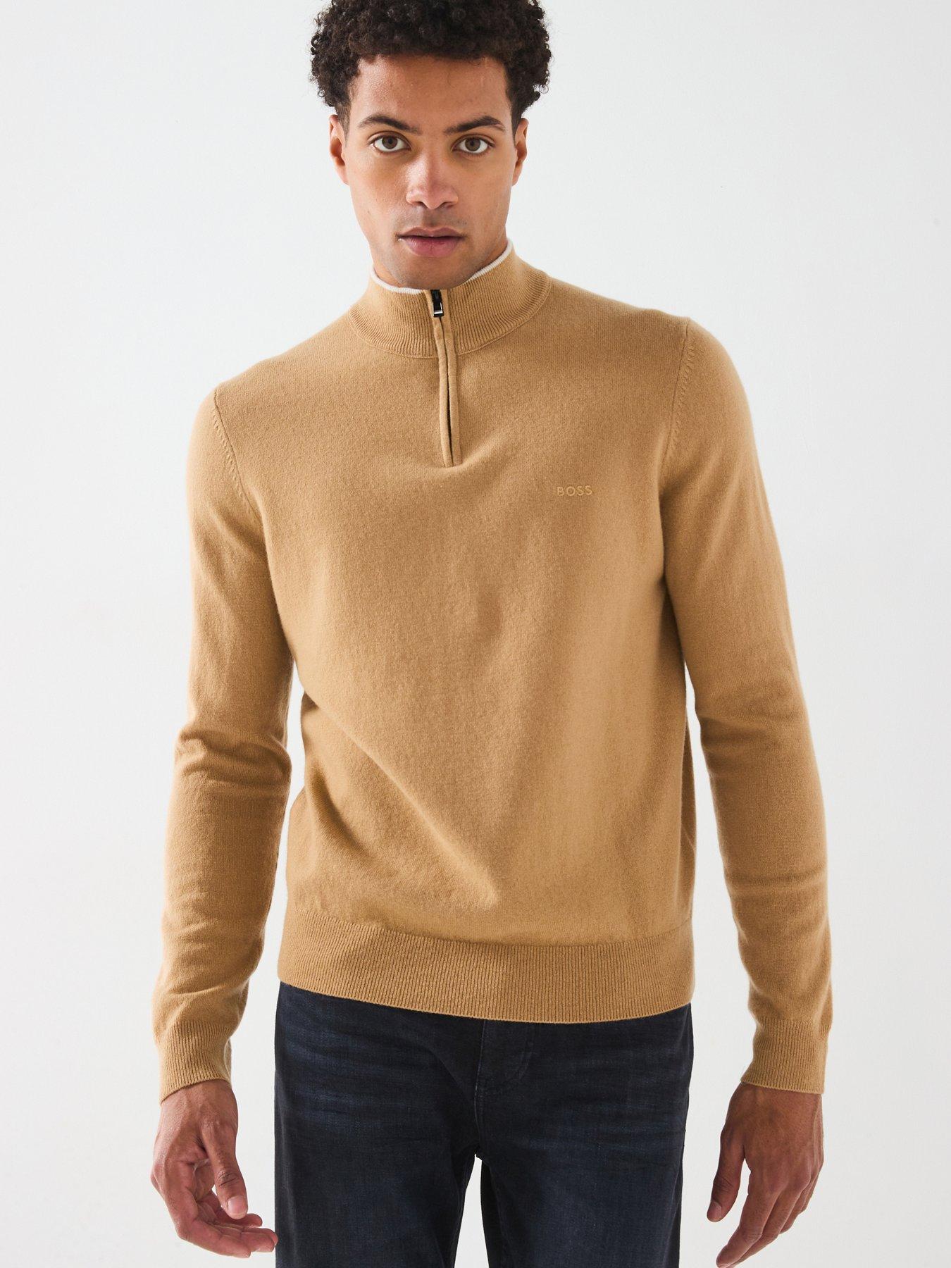 boss-boss-emarlo-regular-fit-contrast-trim-14-zip-knitted-jumper-beige