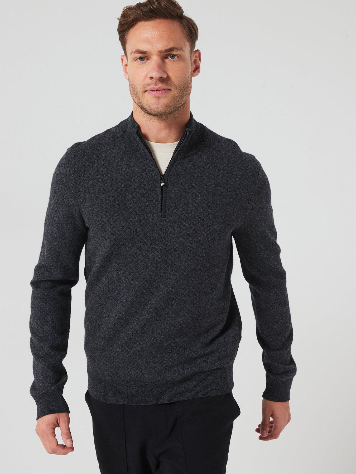 boss-boss-h-eltorino-regular-fit-pattern-14-zip-knitted-jumper-black