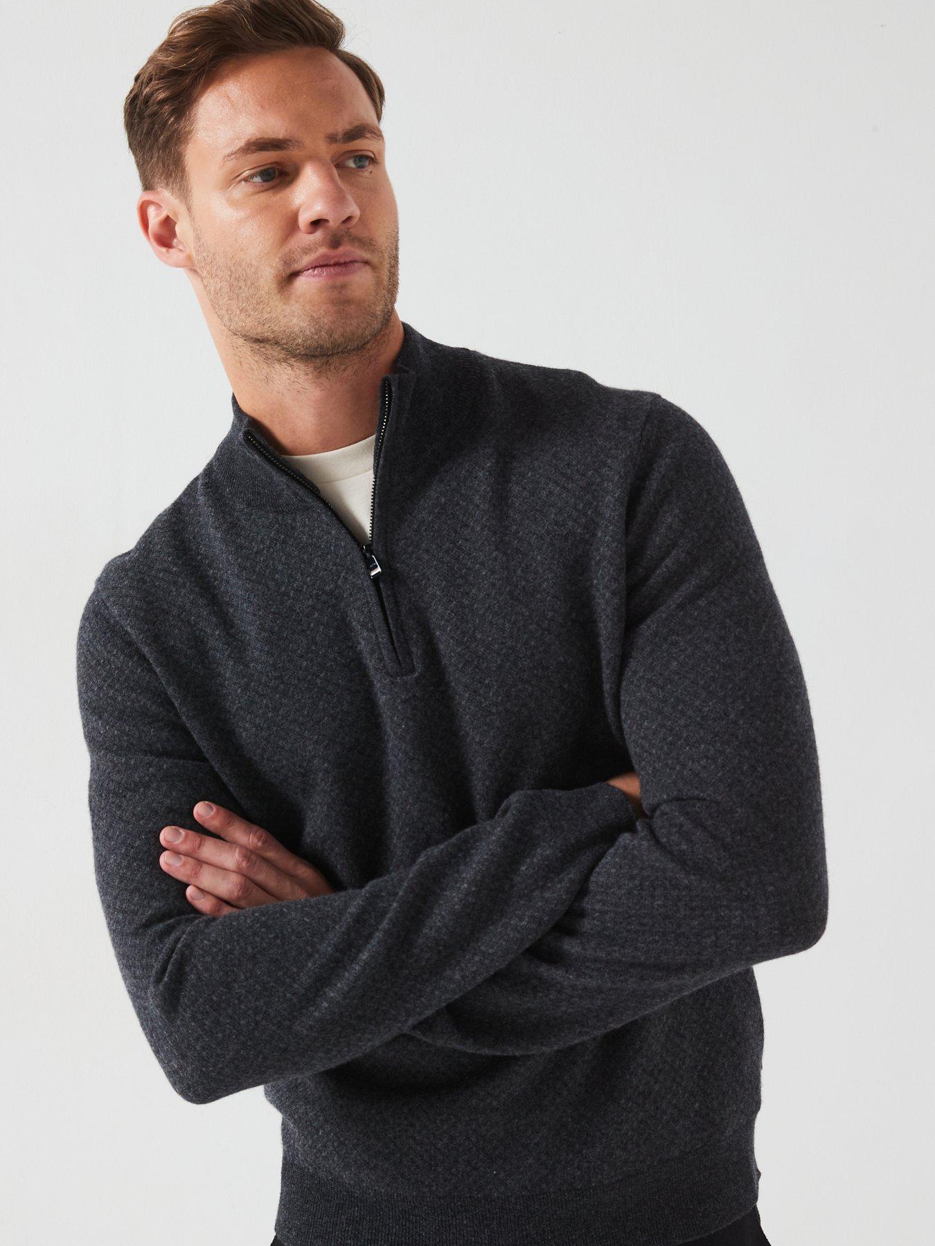 boss-boss-h-eltorino-regular-fit-pattern-14-zip-knitted-jumper-blackdetail