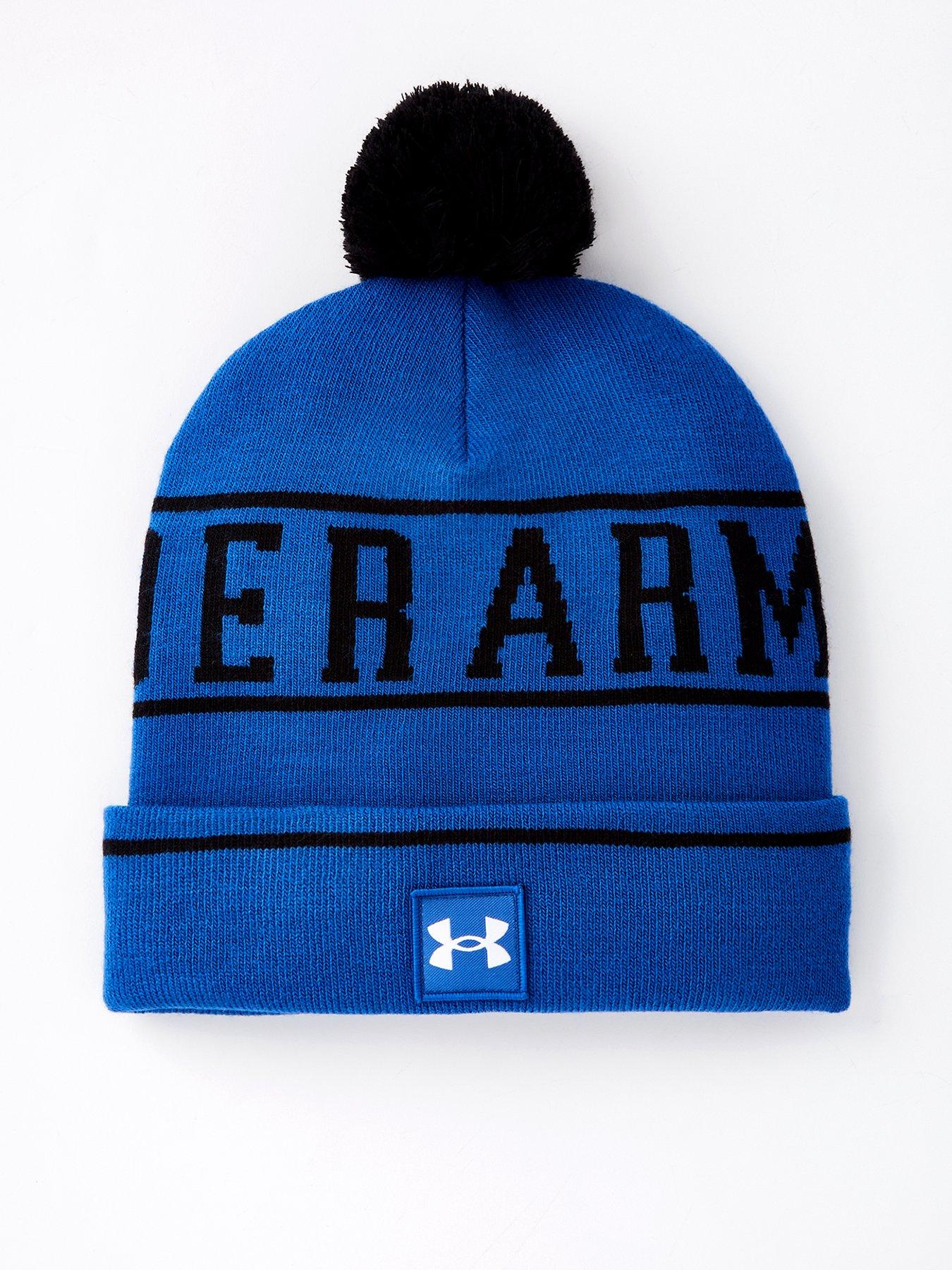 under-armour-mens-training-halftime-pom-beanie-blue