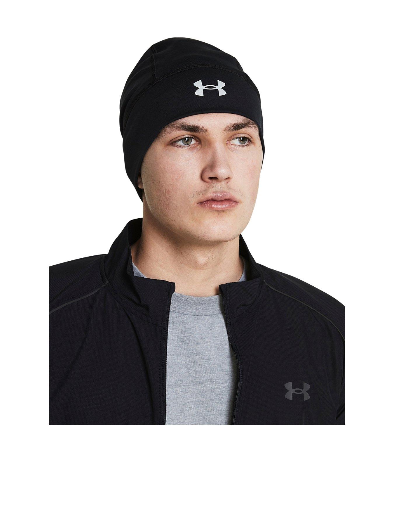 UNDER ARMOUR Mens Running Storm Launch Beanie - Black