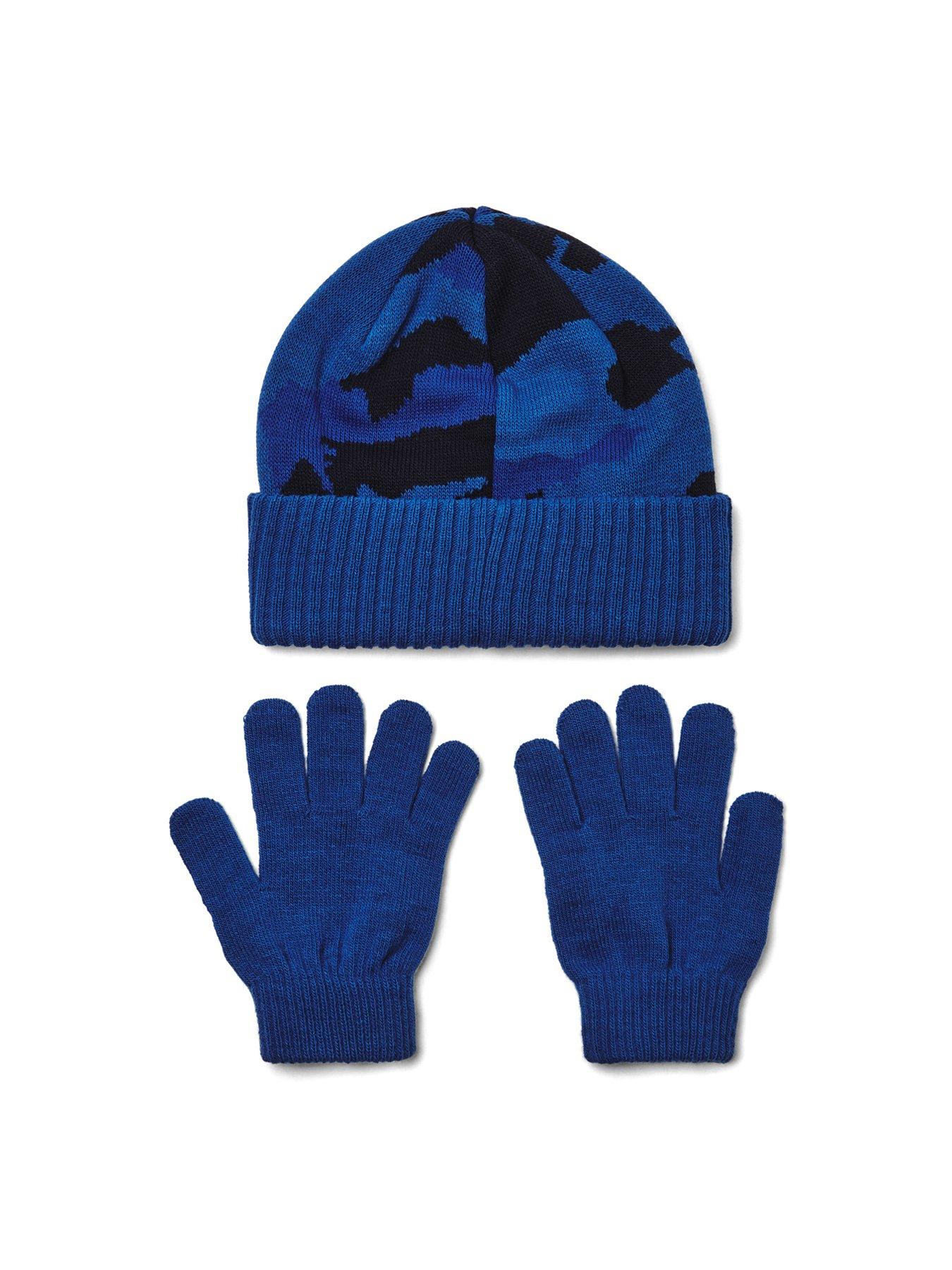 under-armour-boys-training-beanie-and-glove-combo-set-blueback