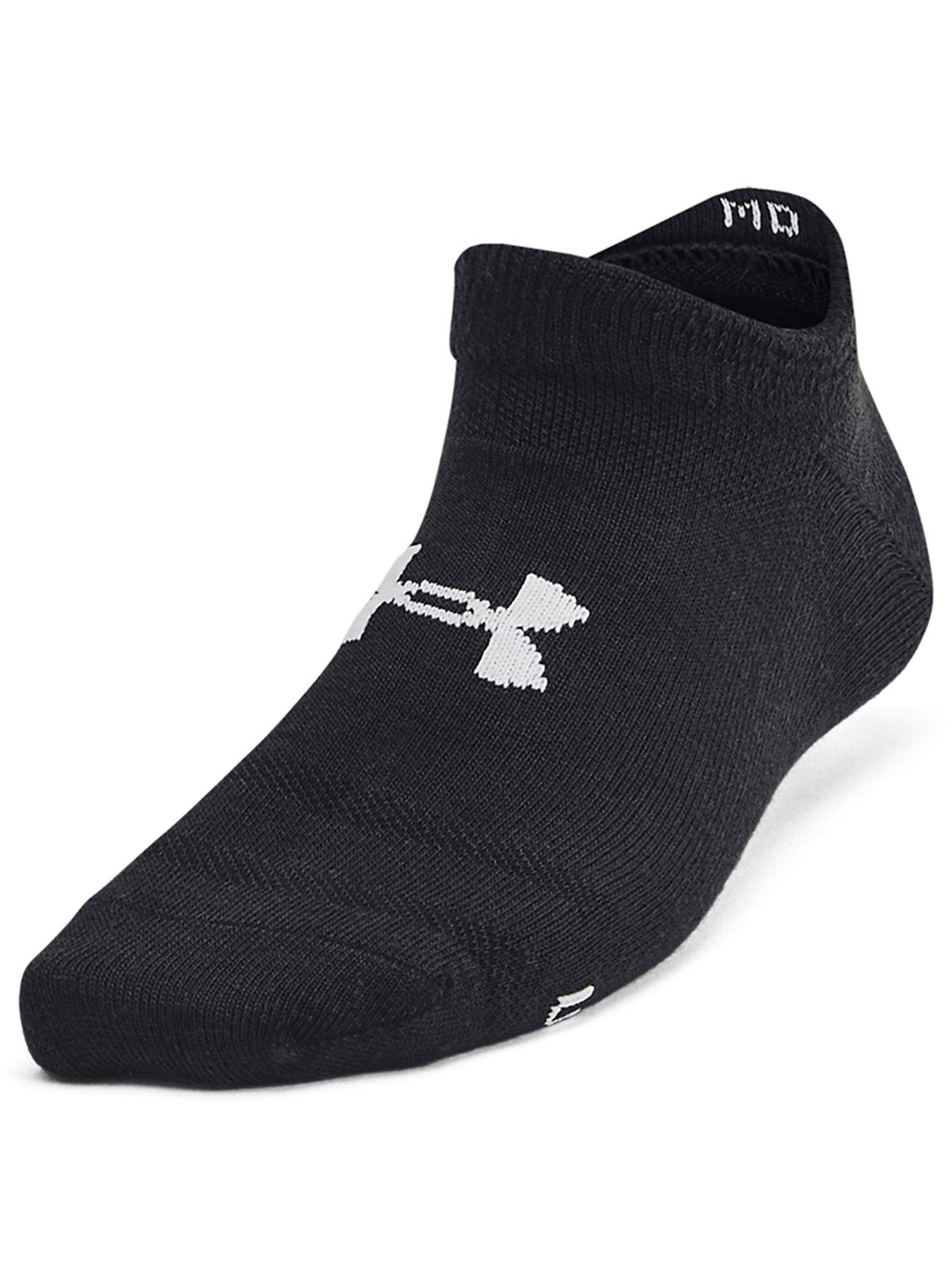 Image 2 of 4 of UNDER ARMOUR Junior Unisex Training Essential No Show 6pack Socks - Black