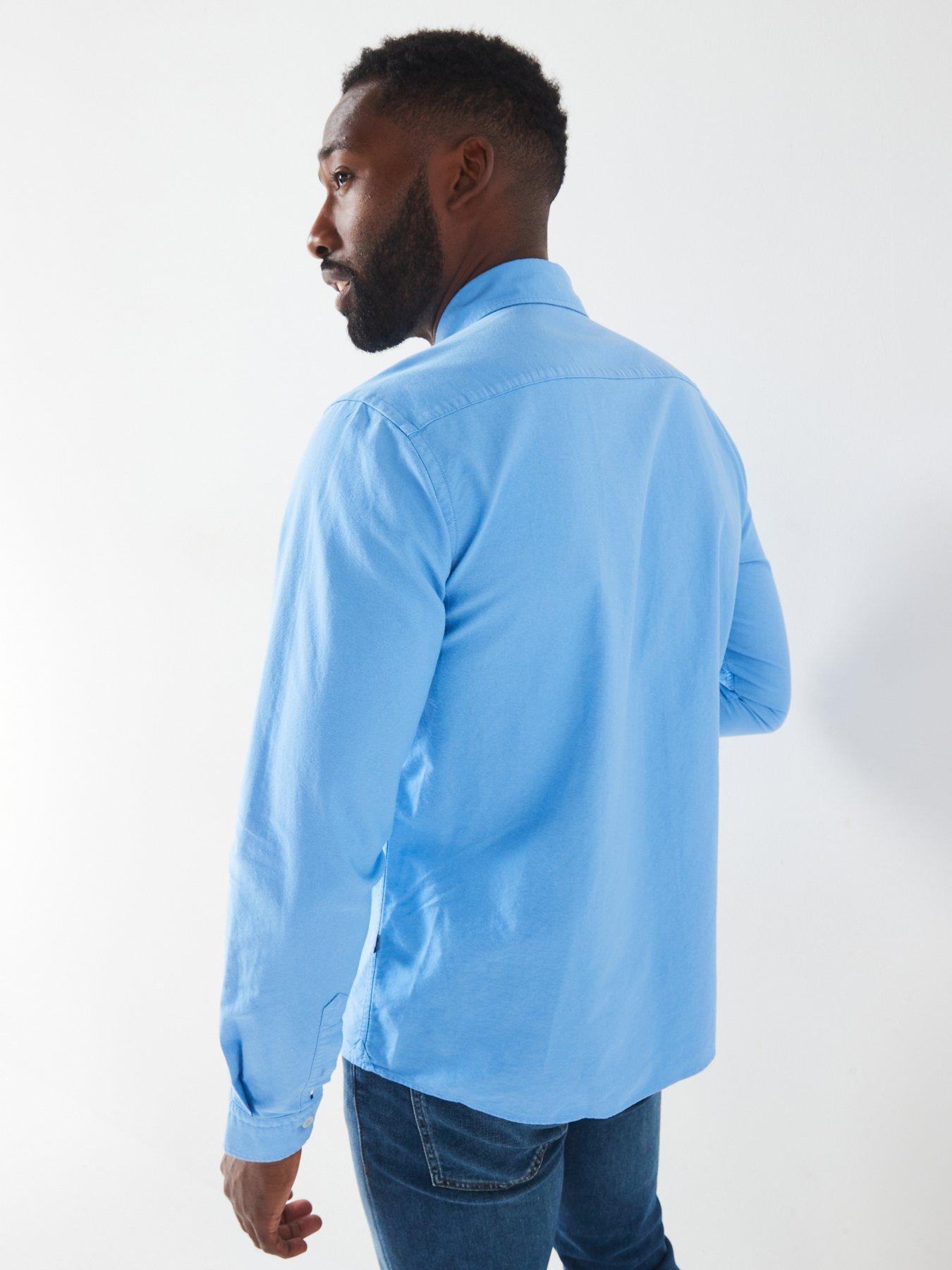 boss-roan-slim-fit-button-down-oxford-shirt-light-bluestillFront