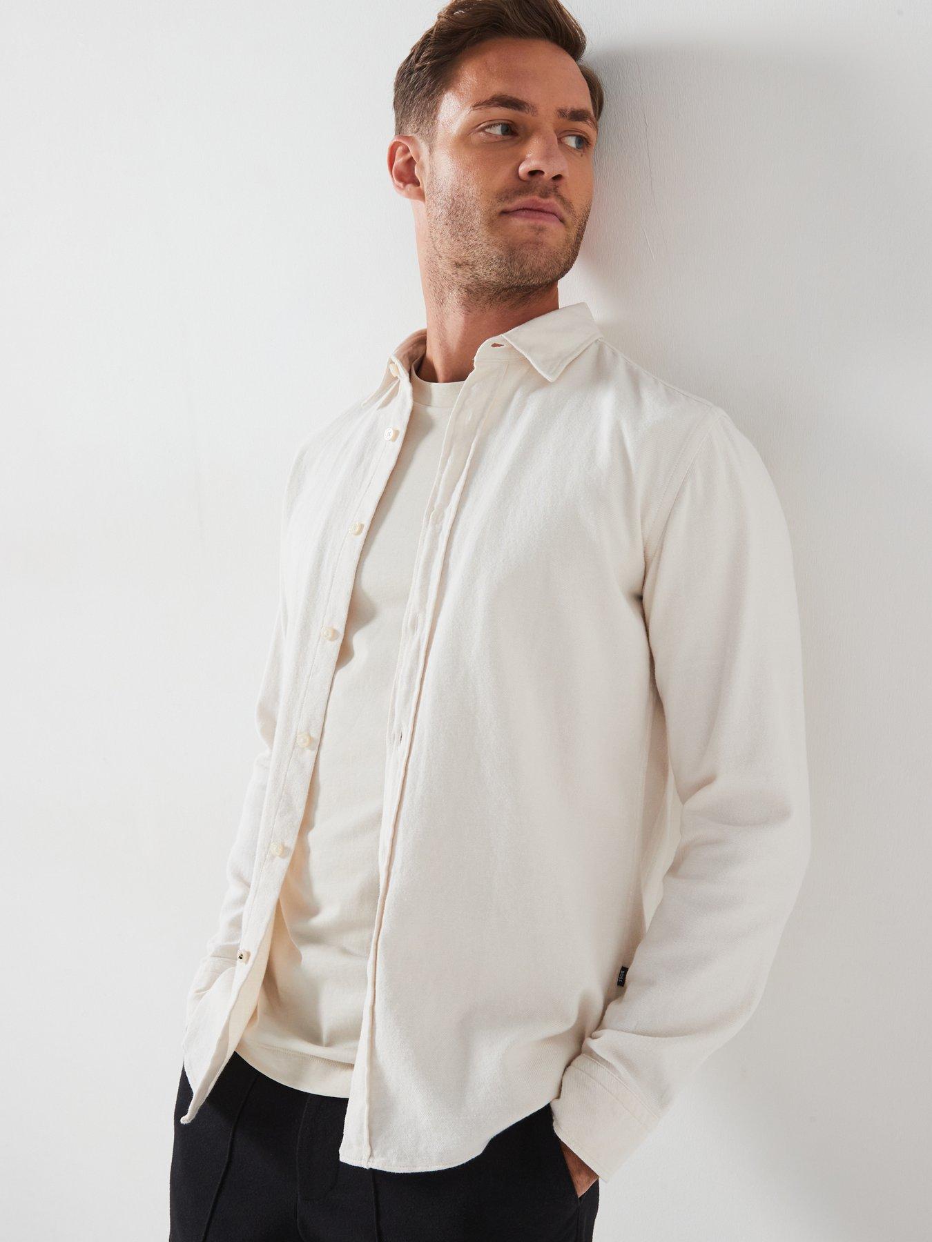 boss-boss-c-roan-slim-fit-brush-cotton-shirt-whiteoutfit