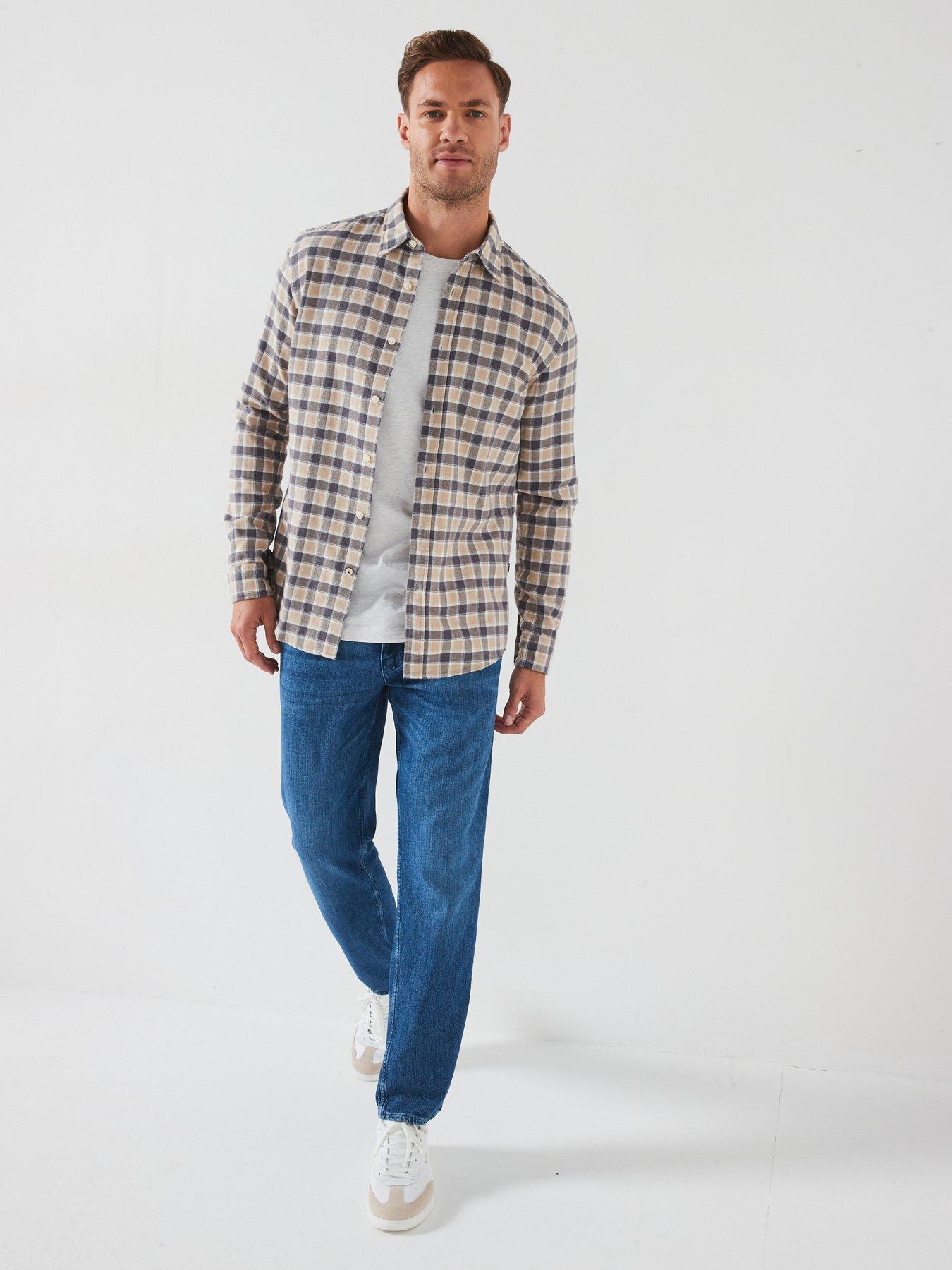 boss-c-roan-slim-fit-brush-cotton-check-shirt-beigeback