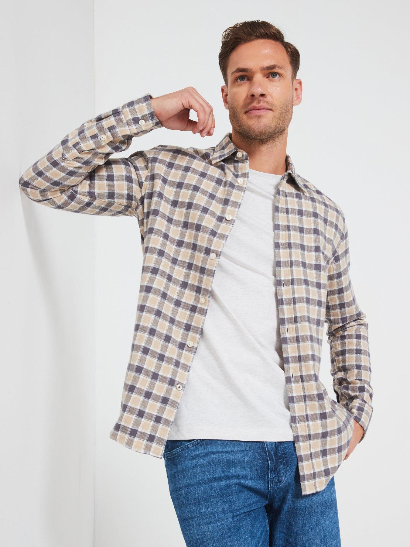 boss-c-roan-slim-fit-brush-cotton-check-shirt-beigedetail