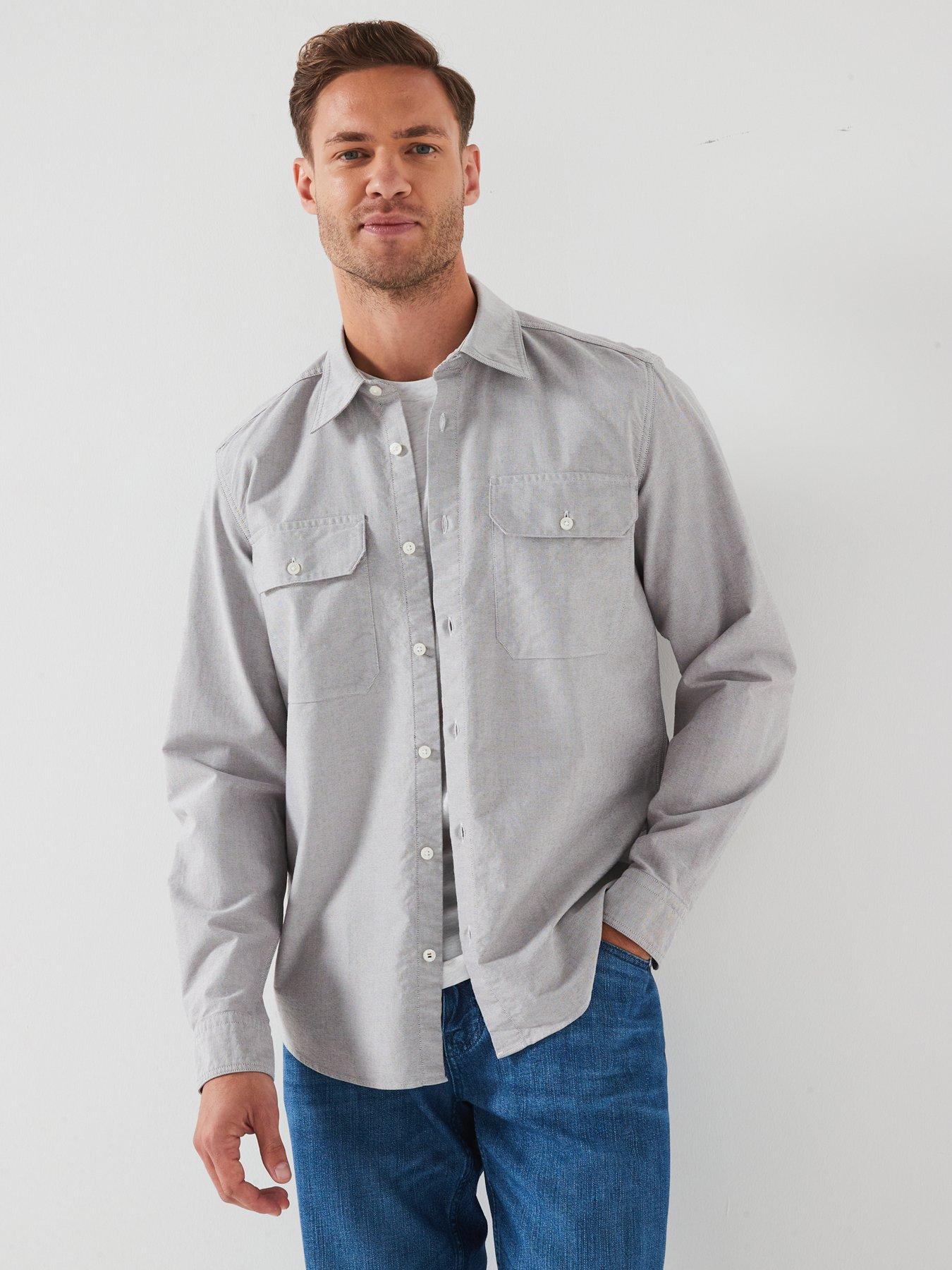 boss-h-liam-regular-fit-double-pocket-shirt-brown