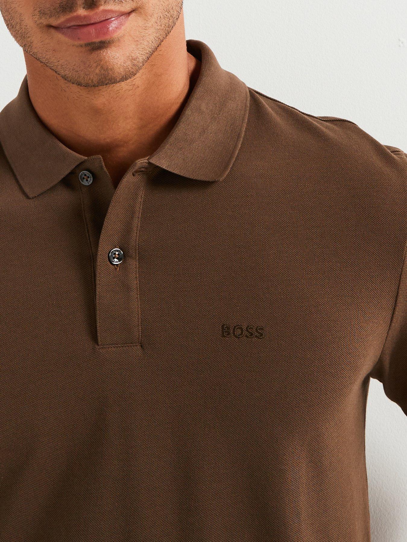 boss-boss-pallas-regular-cotton-pique-polo-shirt-brownoutfit