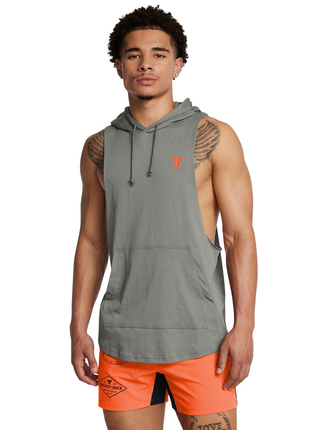 under-armour-mens-training-project-rock-sleeveless-hoodie-greenfront