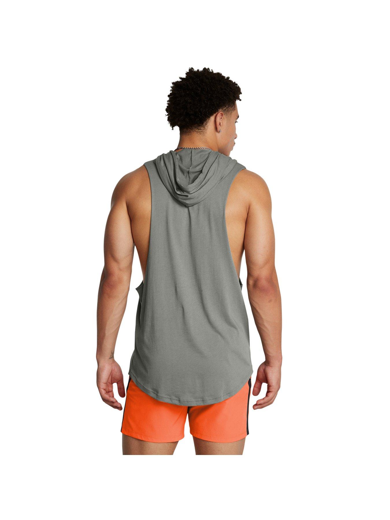 under-armour-mens-training-project-rock-sleeveless-hoodie-greenstillFront