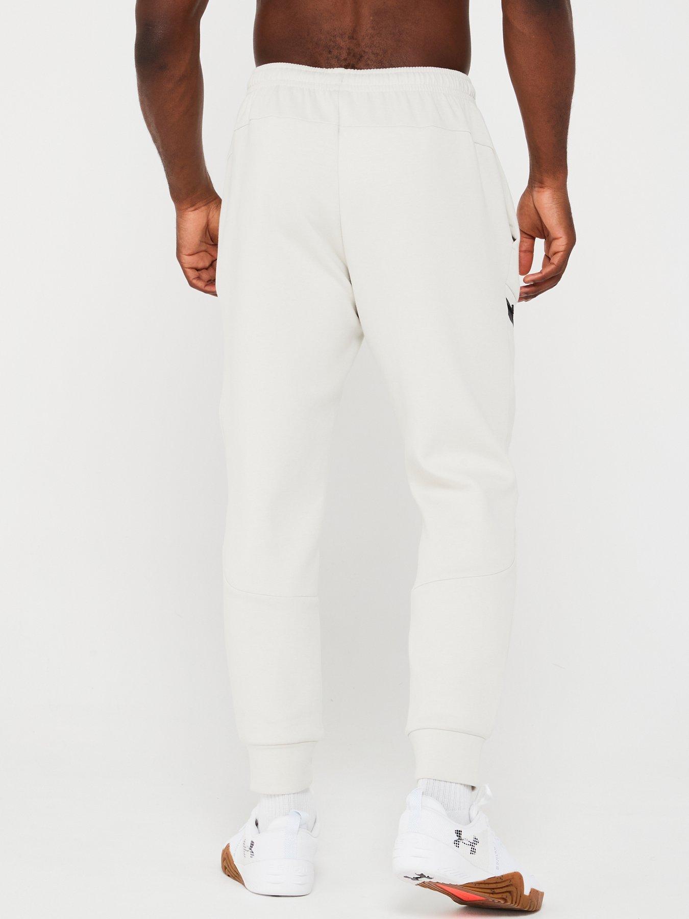 under-armour-mens-training-unstoppable-fleece-joggers-whitestillFront