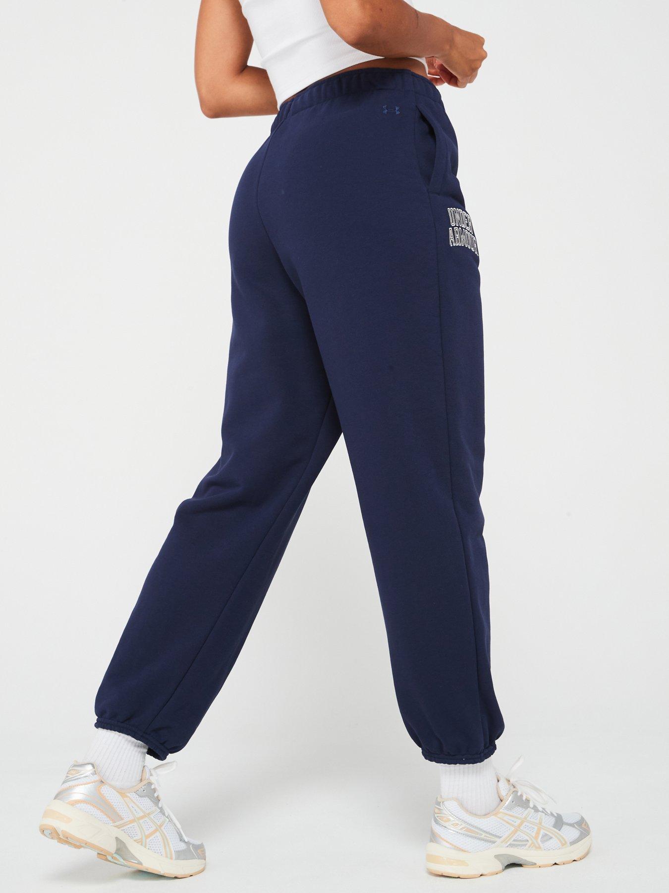 under-armour-womens-training-icon-heavyweight-terry-oversized-pants-navystillFront