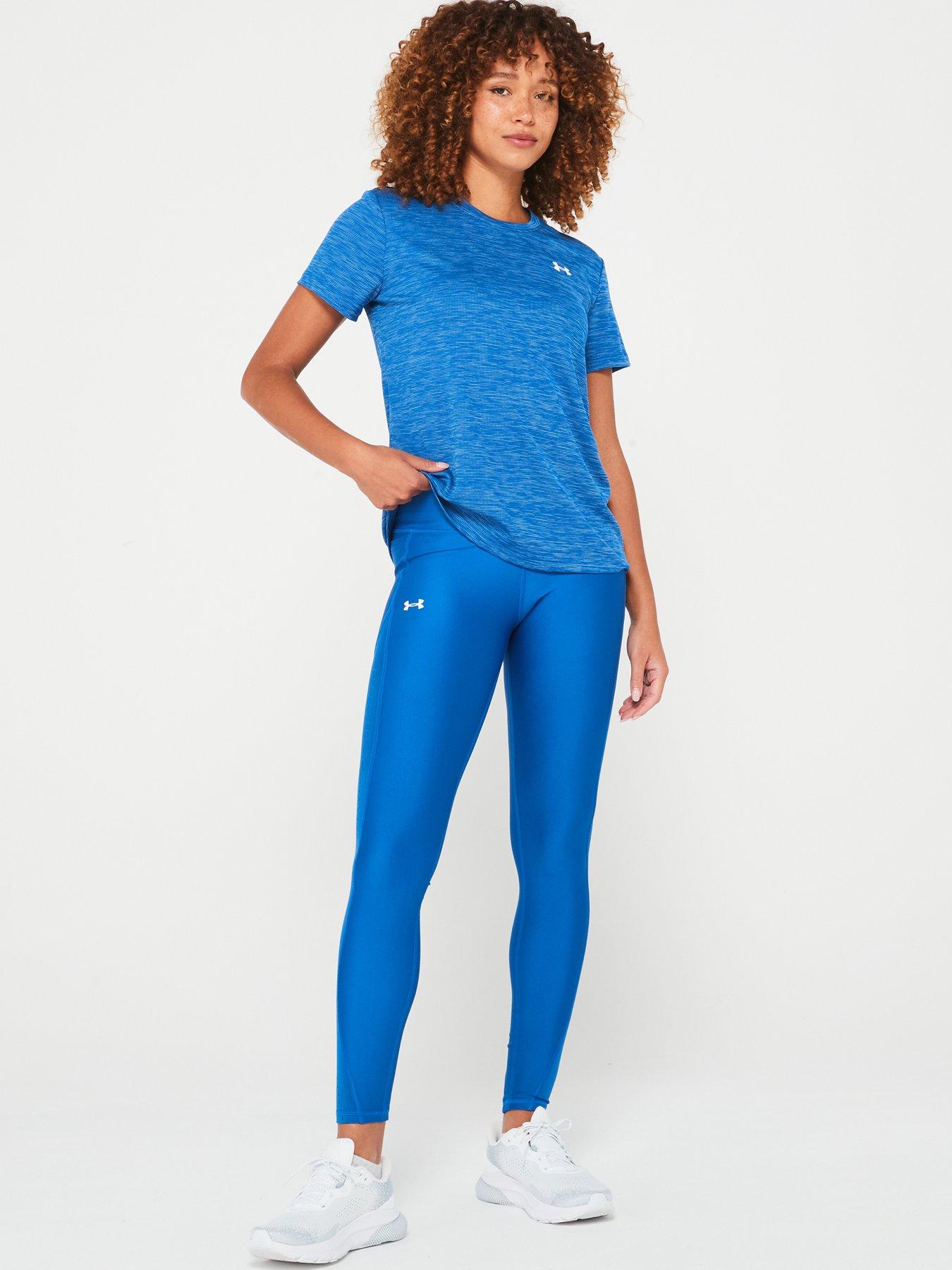 under-armour-womens-training-tech-textured-t-shirt-blueoutfit