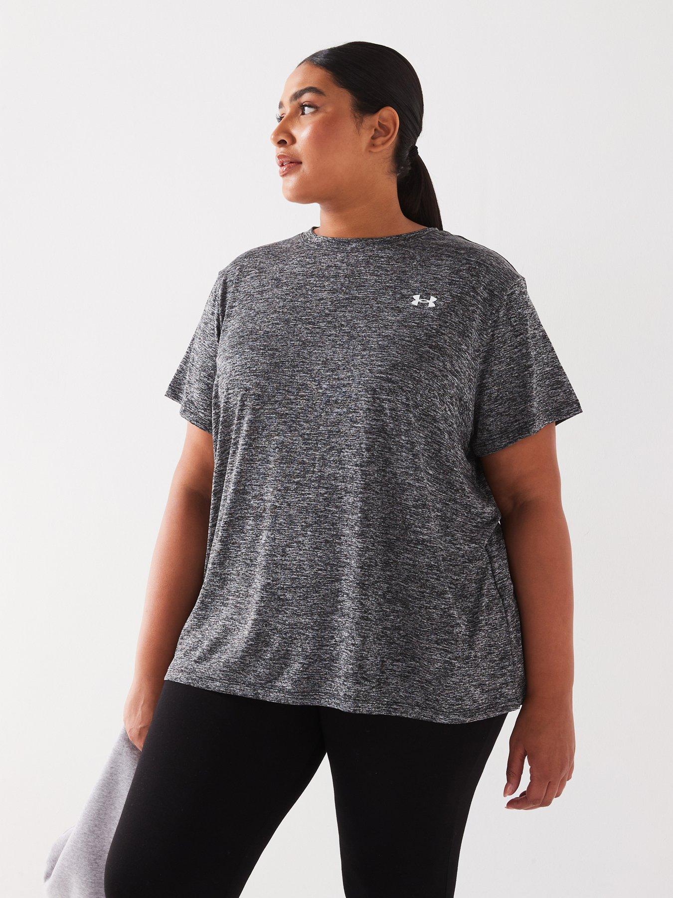 under-armour-womens-training-plus-size-tech-twist-t-shirt-blackfront