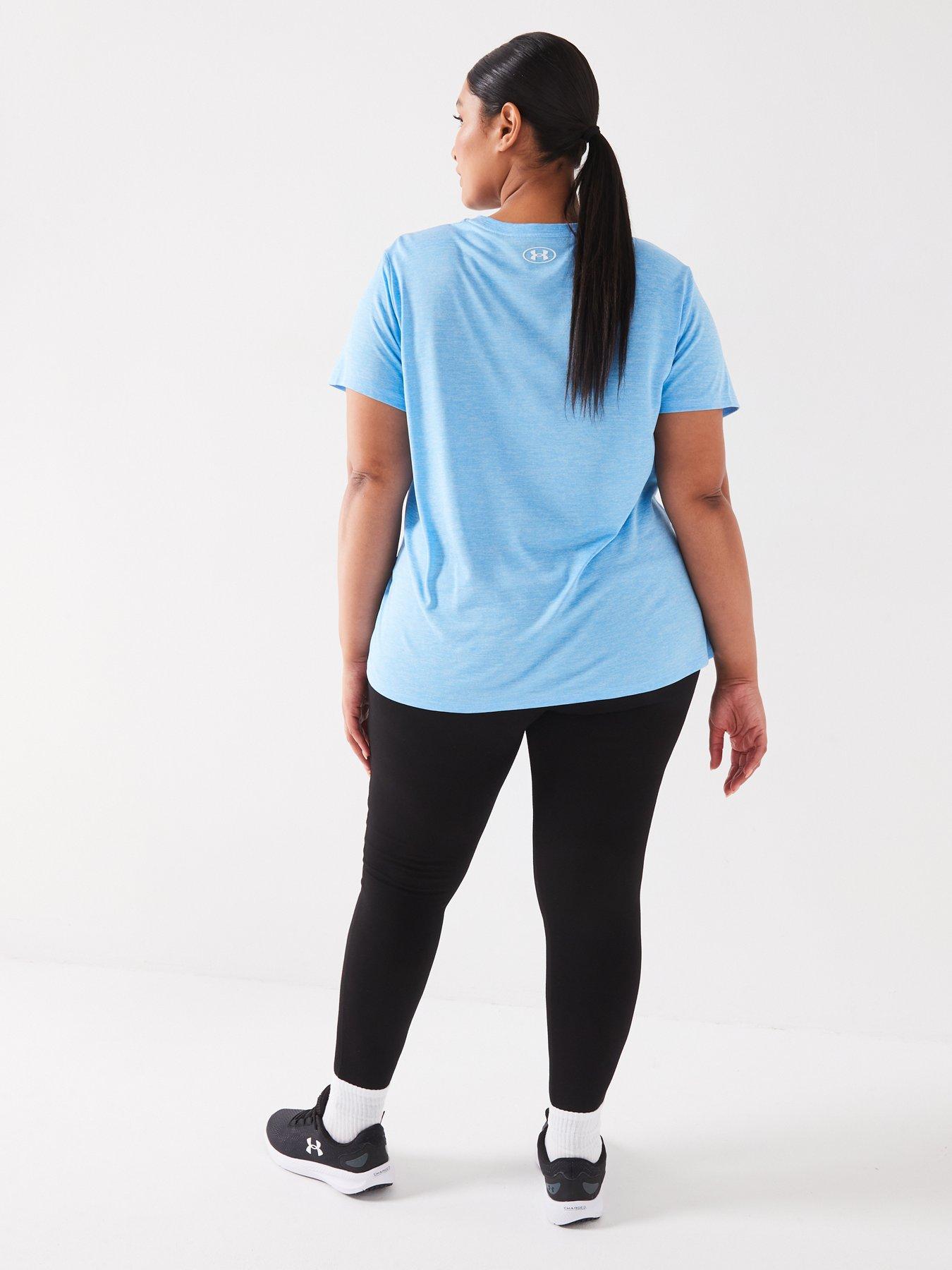 under-armour-womens-training-plus-size-tech-twist-t-shirt-bluestillFront