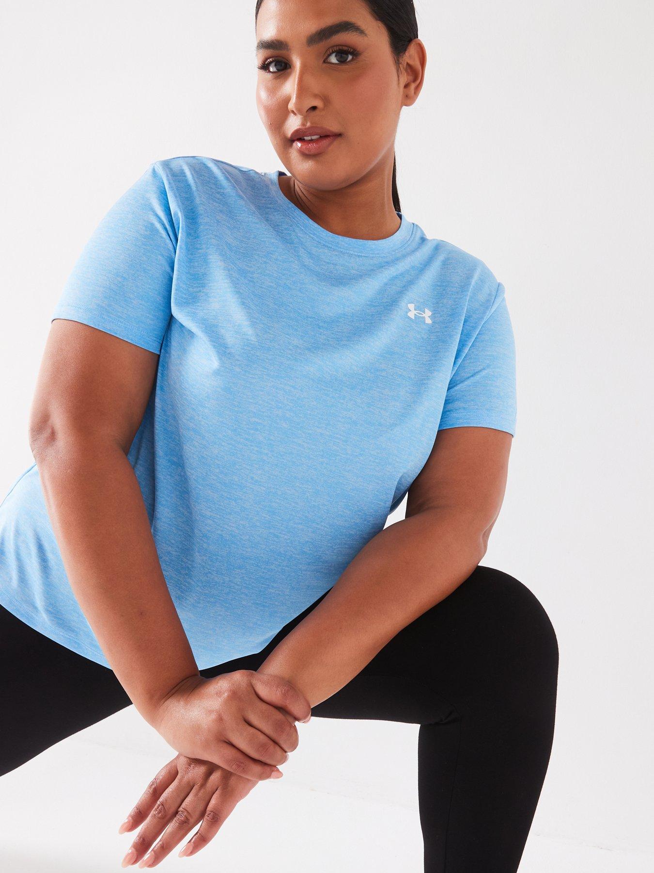 under-armour-womens-training-plus-size-tech-twist-t-shirt-blueoutfit