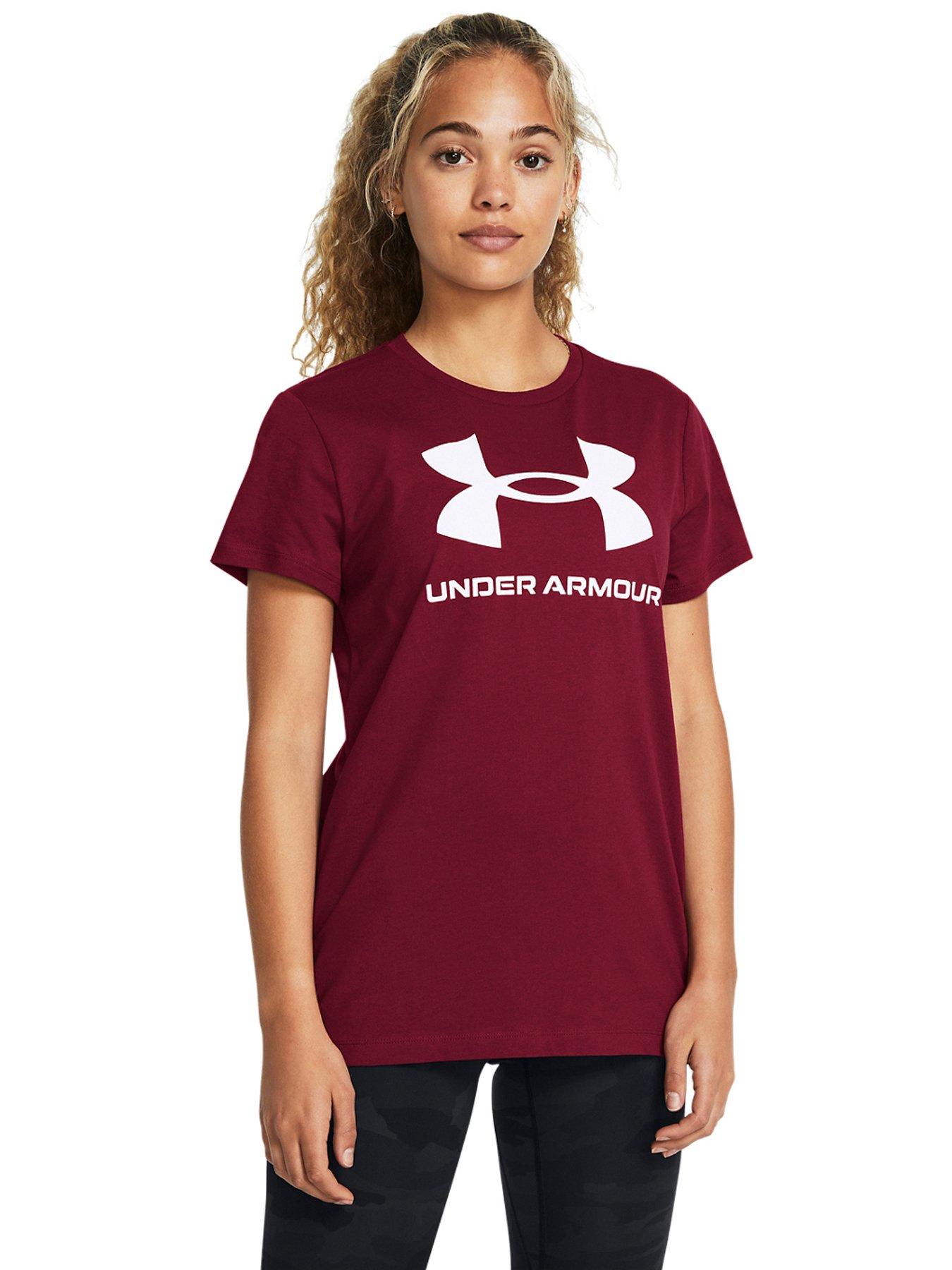 under-armour-womens-training-sportstyle-logo-t-shirt-burgundy