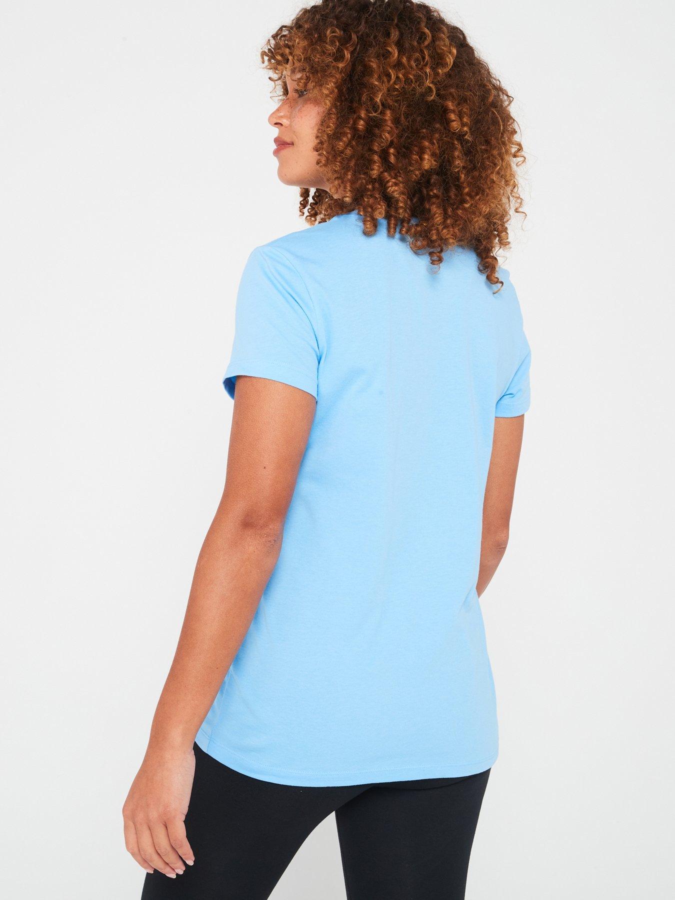 under-armour-womens-training-sportstyle-logo-t-shirt-bluestillFront