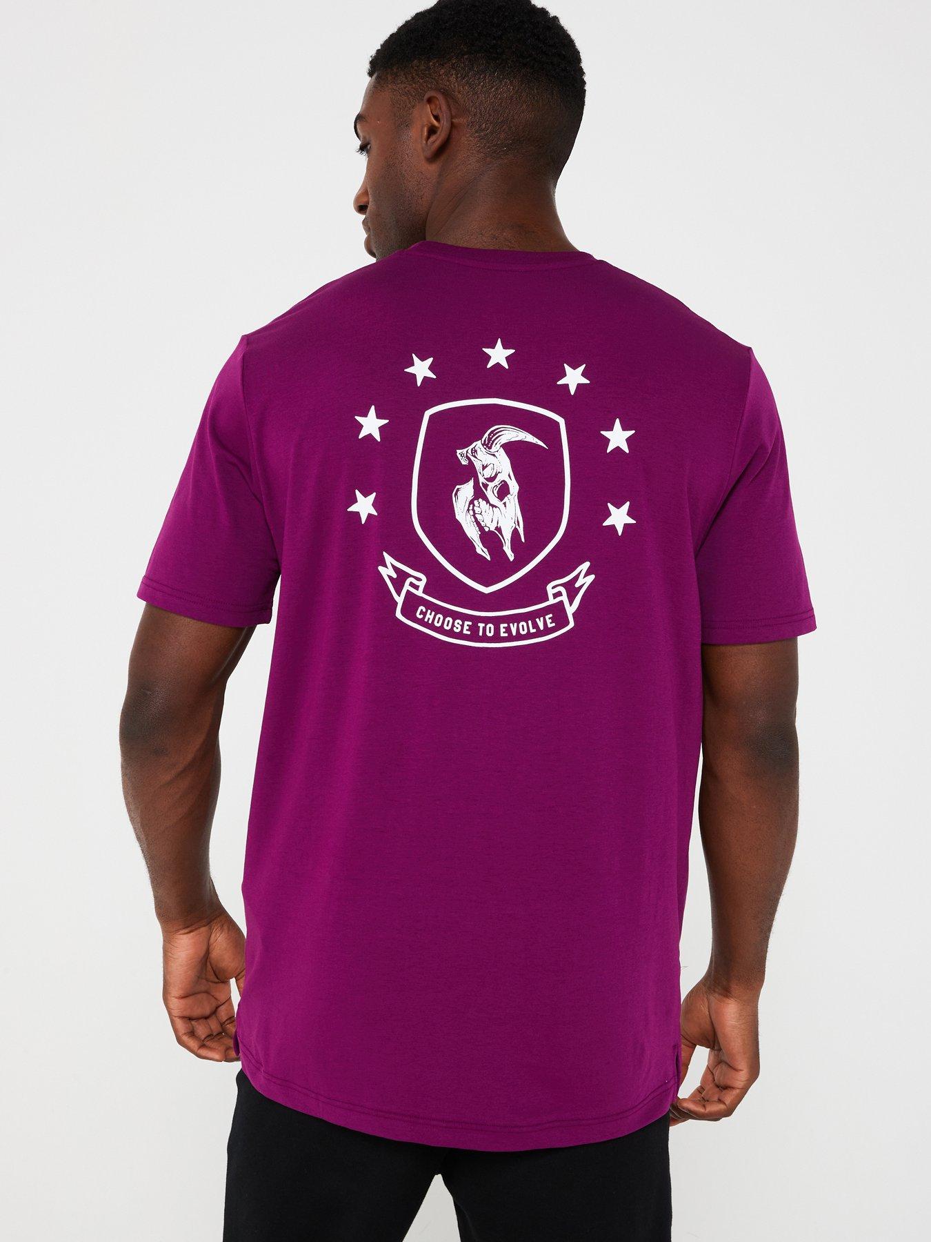 under-armour-mens-training-project-rock-t-shirt-purplestillFront