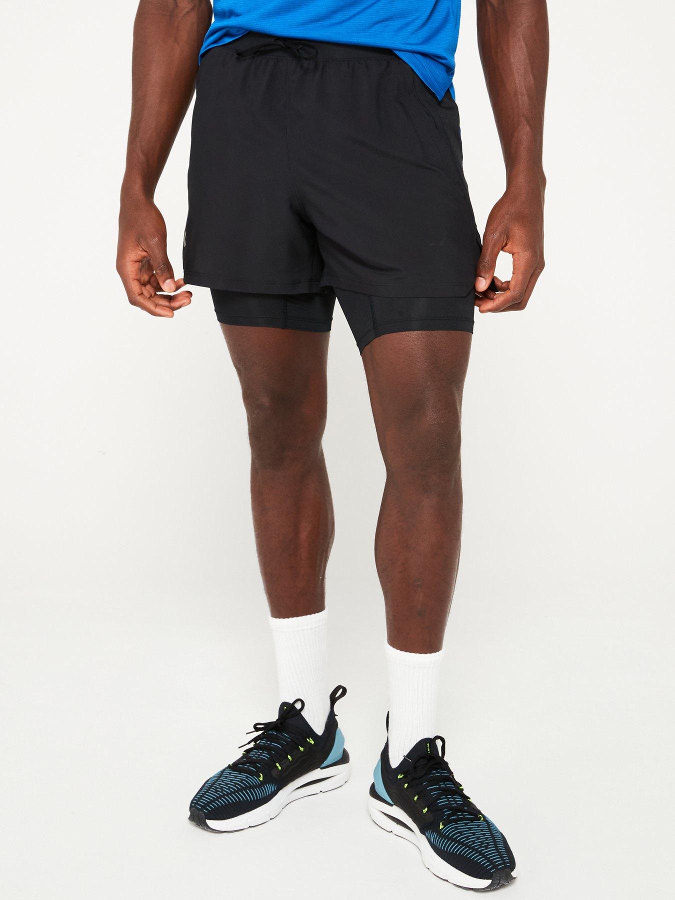 UNDER ARMOUR Mens Running Launch 5inch 2-in-1 Shorts - Black