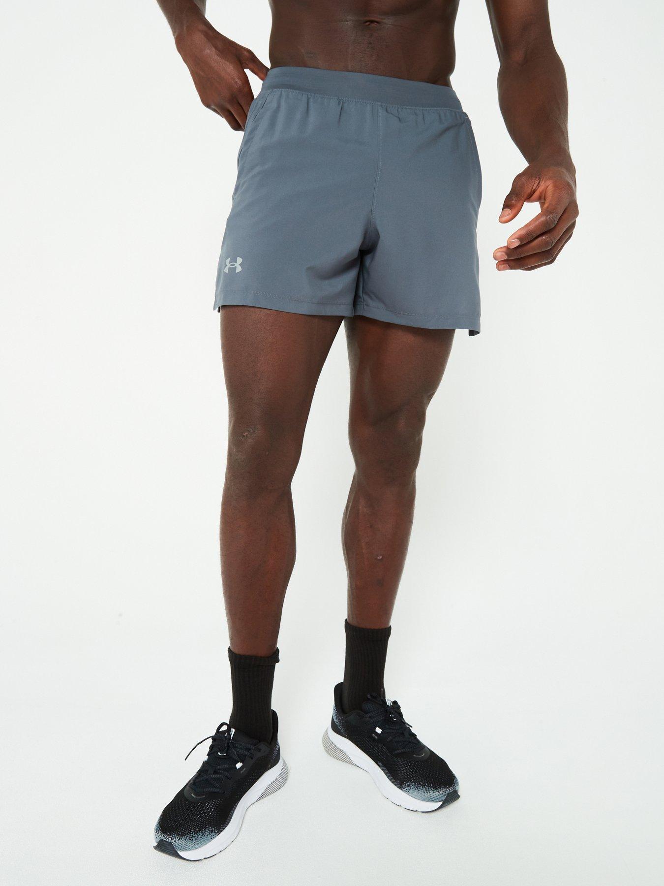 UNDER ARMOUR Mens Running Launch 5 Inch Shorts - Grey