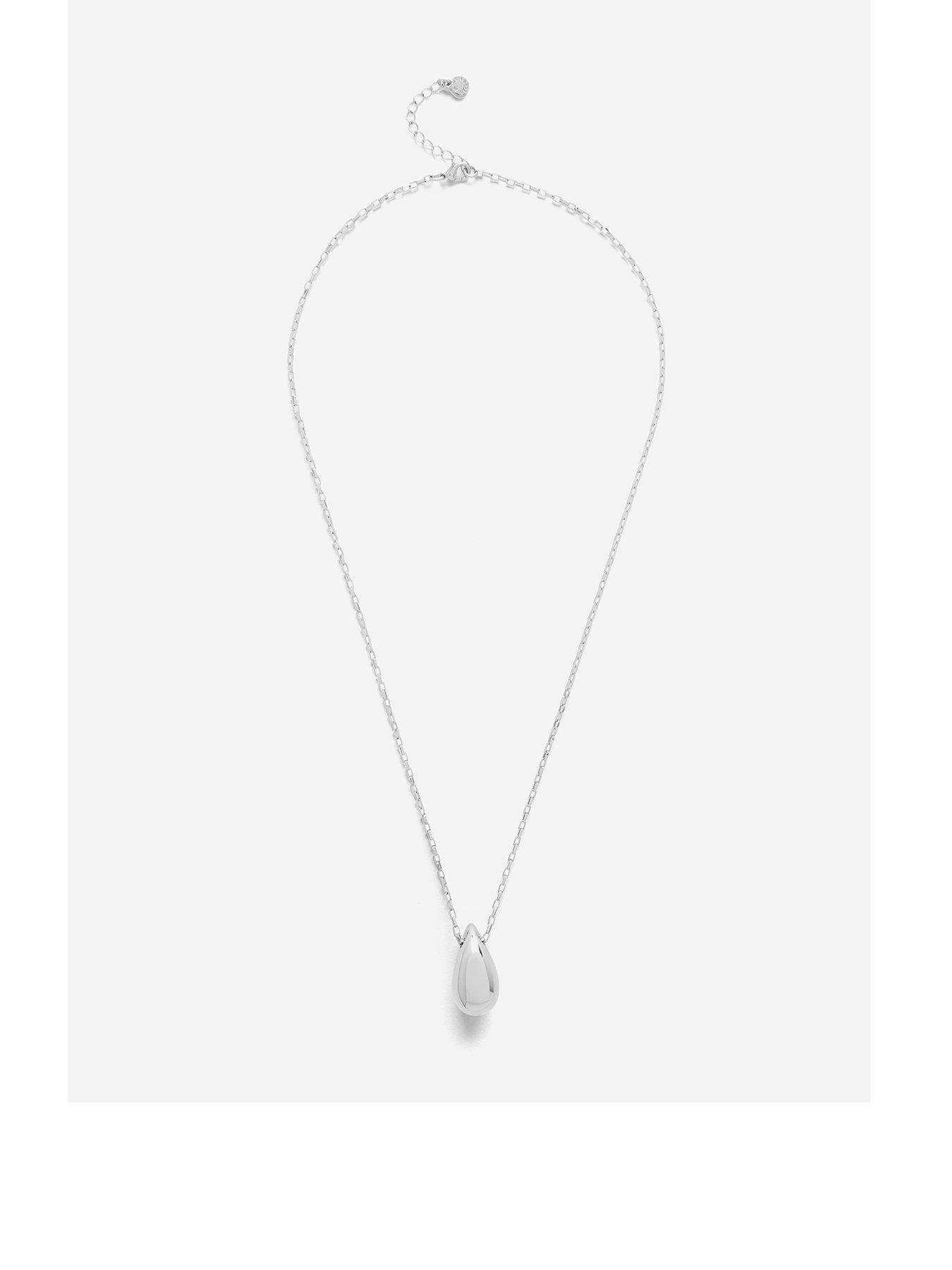 mint-velvet-silver-drop-pendant-necklacefront