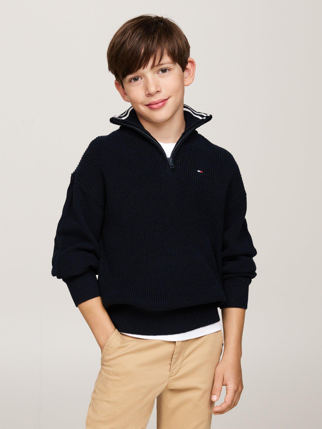 tommy-hilfiger-boys-turtleneck-half-zip-sweater-navyoutfit