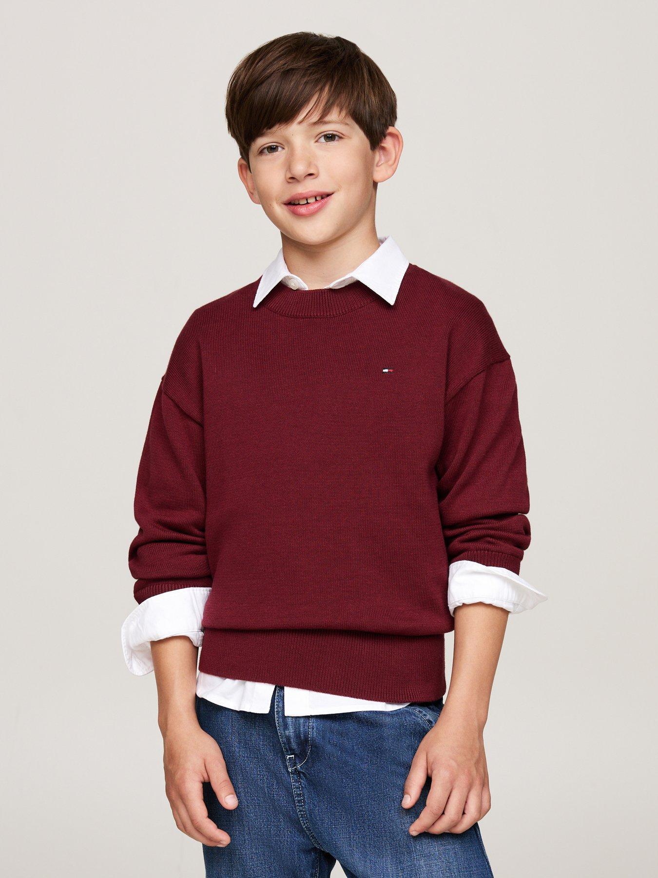 tommy-hilfiger-boys-essential-sweater-red