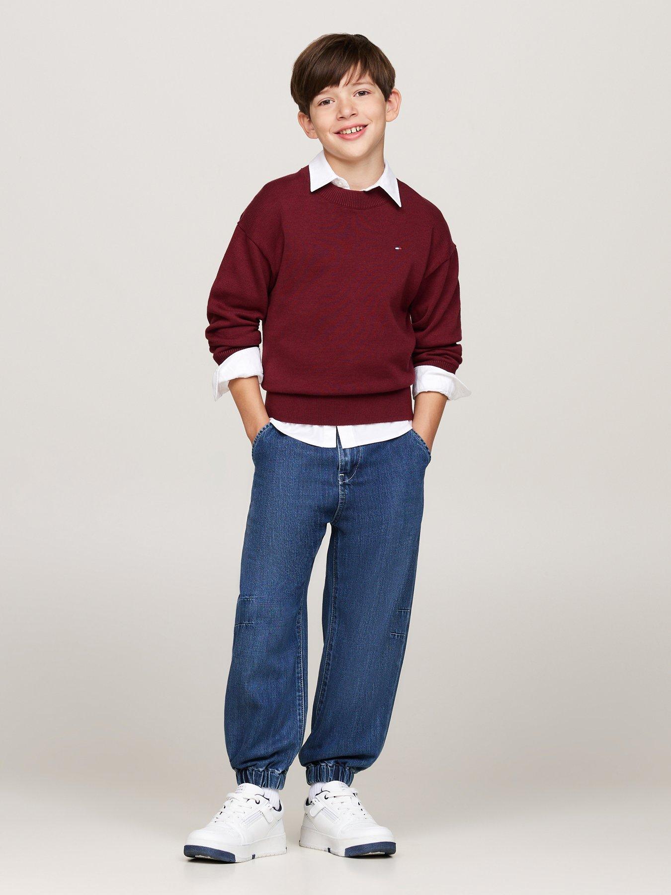 tommy-hilfiger-boys-essential-sweater-redback