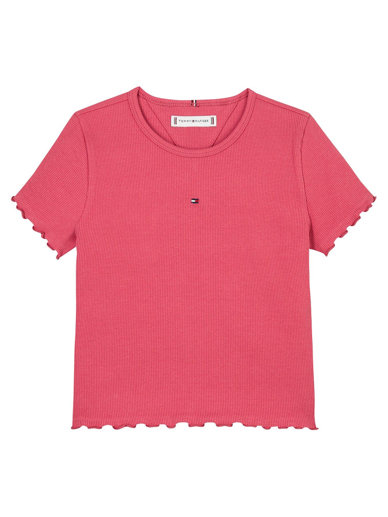 tommy-hilfiger-girls-essential-short-sleeve-rib-top-pink