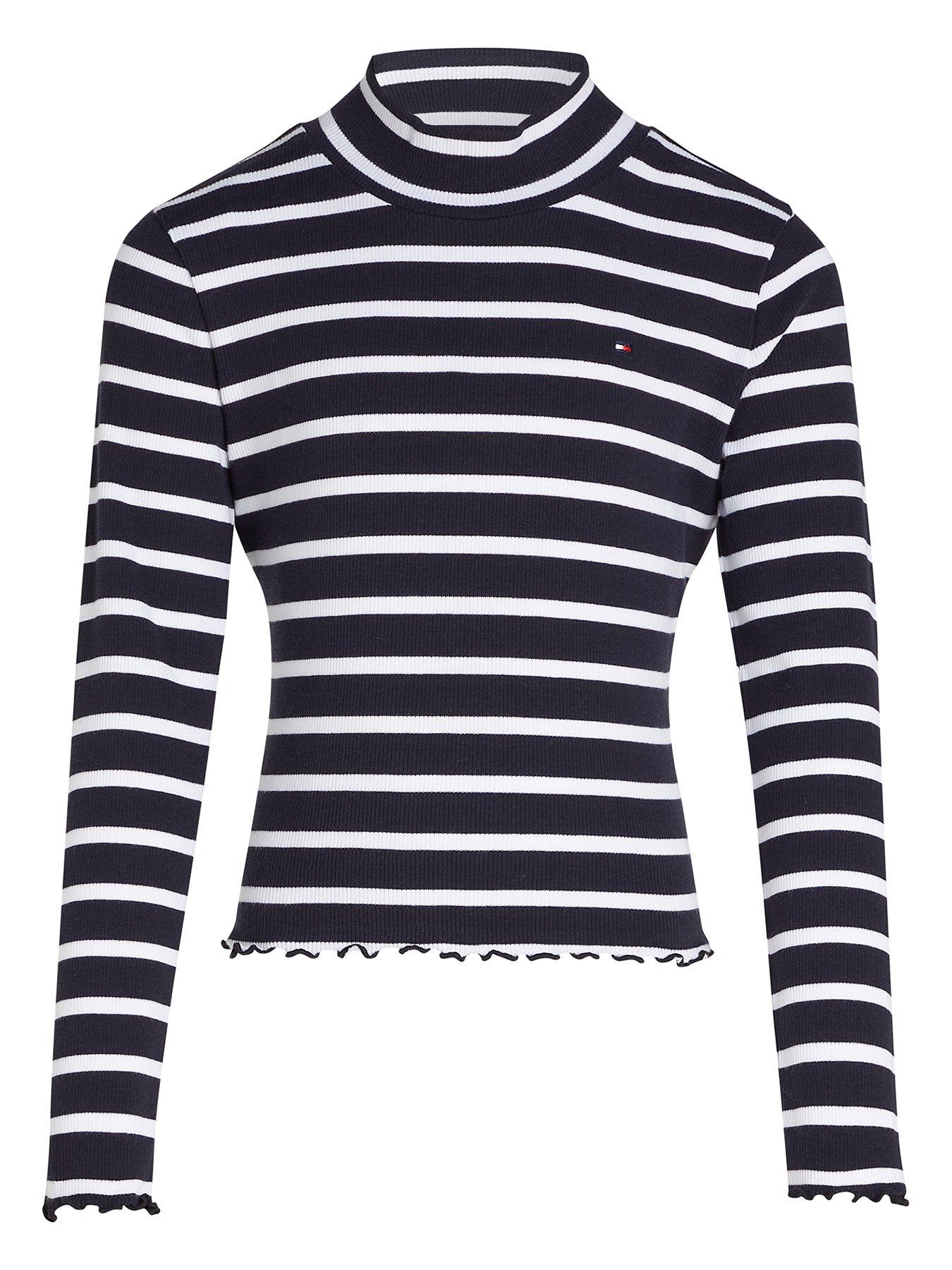 tommy-hilfiger-girls-mock-neck-long-sleeve-rib-top-navy