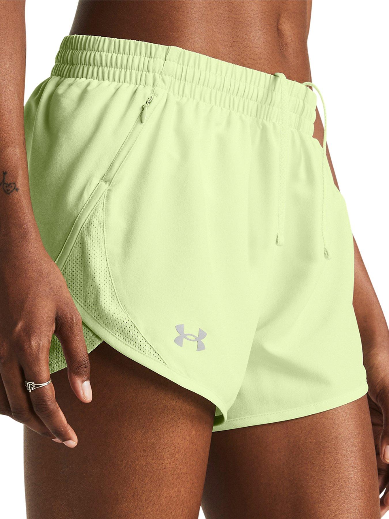 under-armour-womens-running-fly-by-3-shorts-greenoutfit